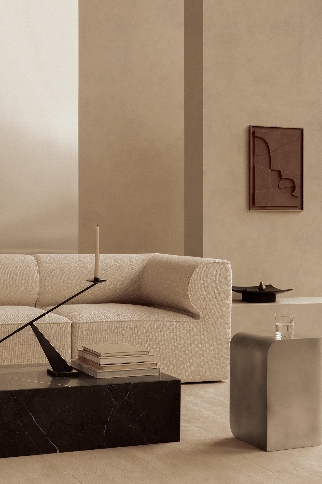 Świecznik INTERCONNECT brązowany mosiądz