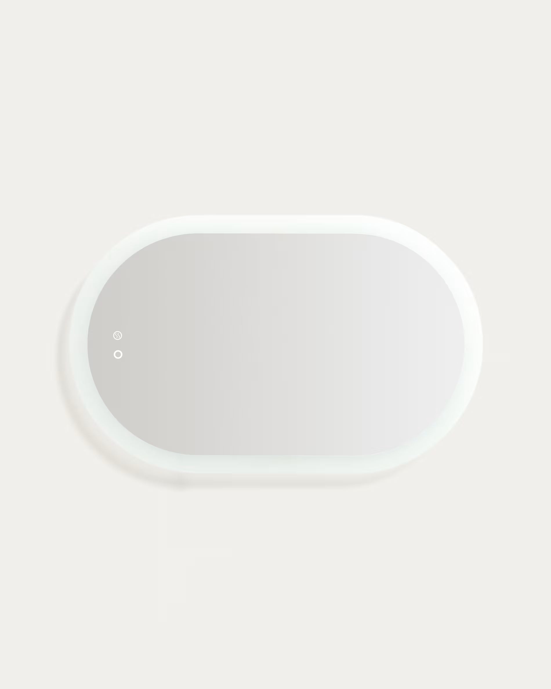 Oval illuminated bathroom mirror MERVI white