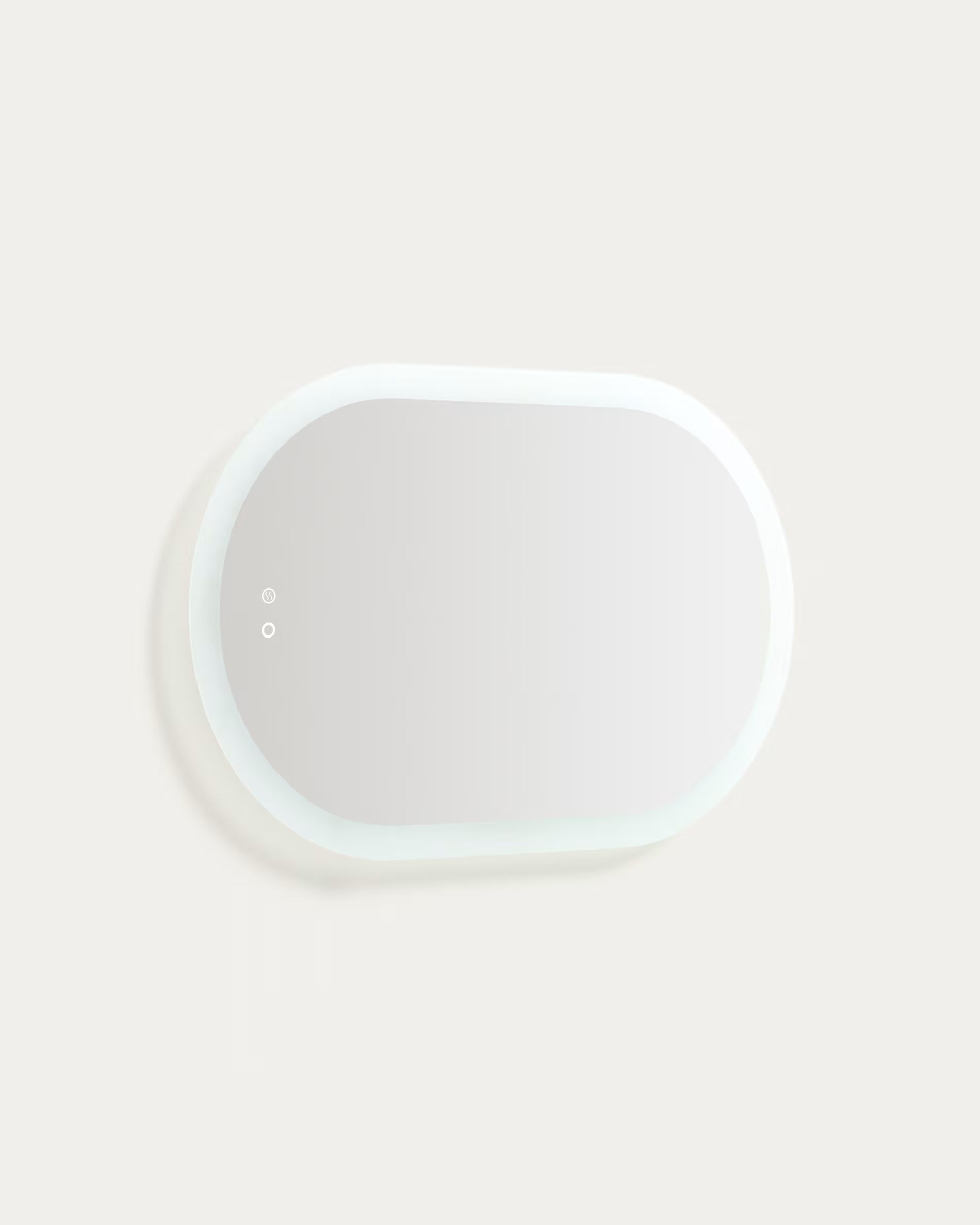 Oval illuminated bathroom mirror MERVI white