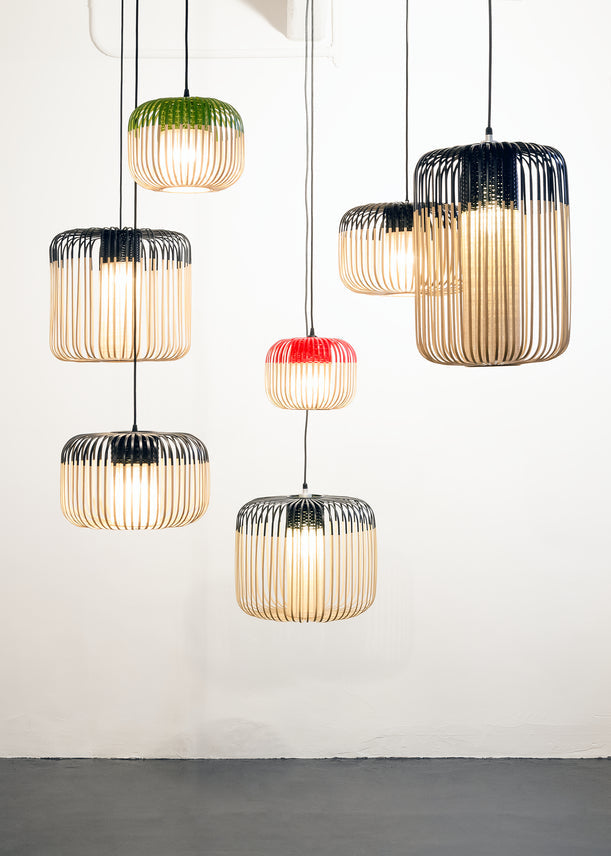 Bambuslampe rot