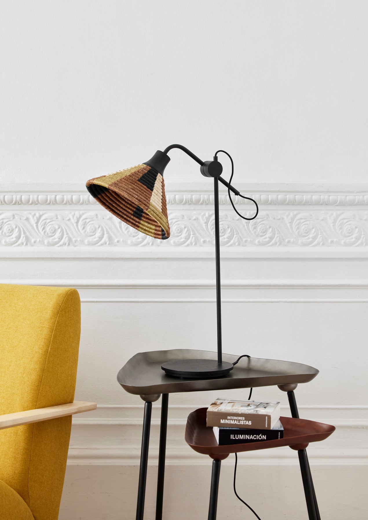 Braune Tischlampe Papagei