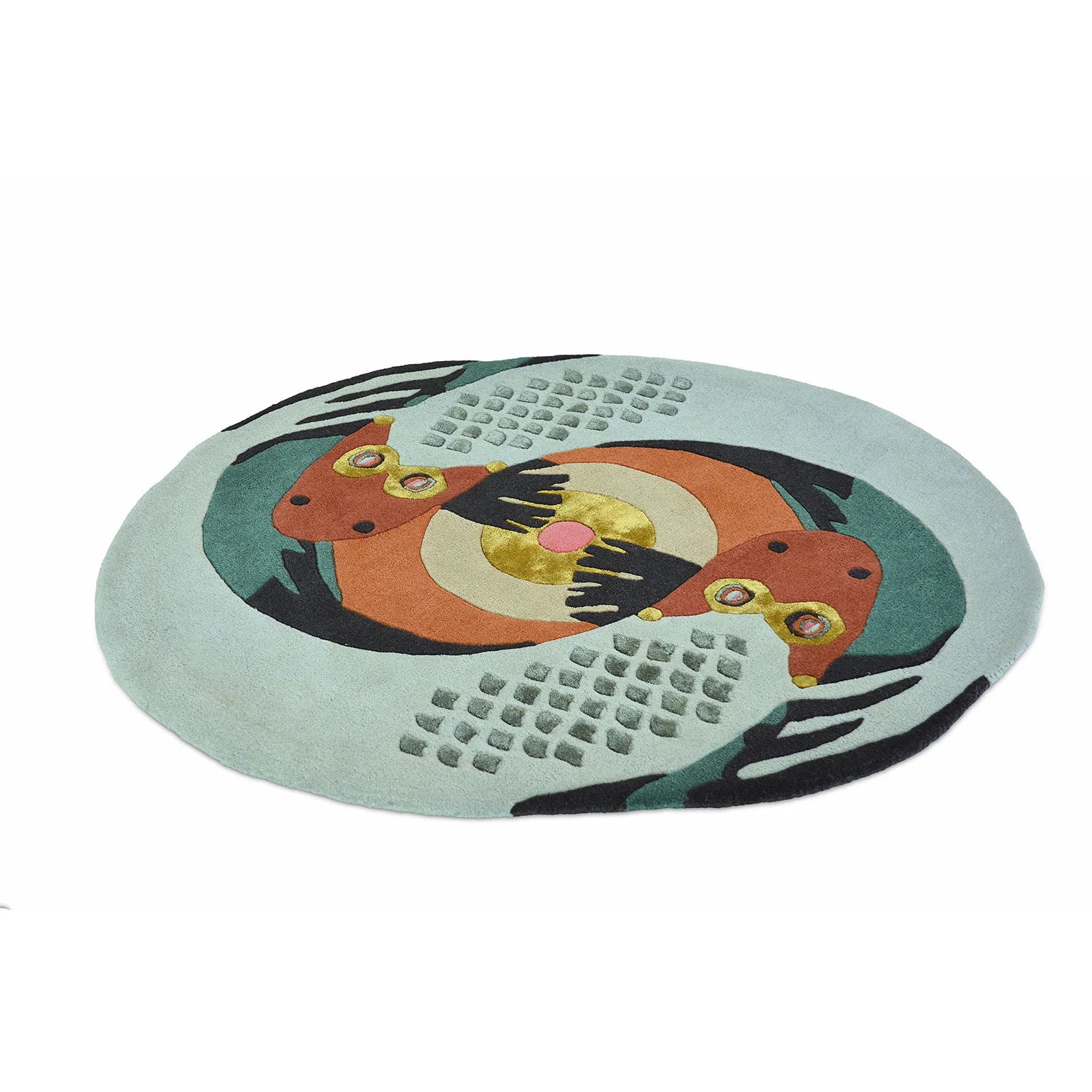 Round rug Zodiac Pisces Zielony