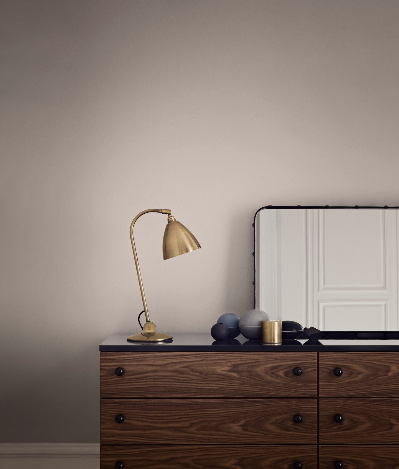 ADNET Mirror brown leather