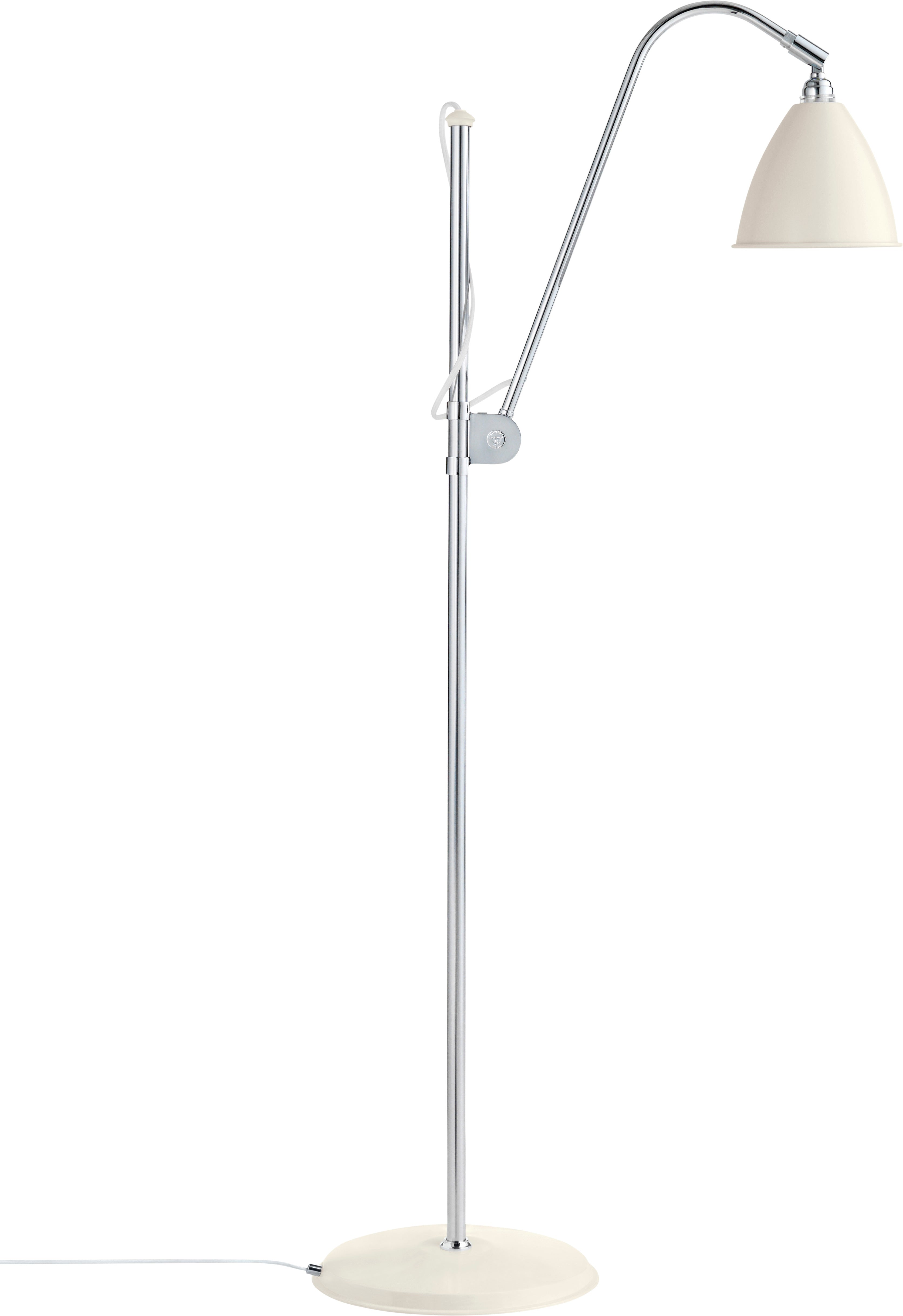 BESTLITE BL3 chrome floor lamp with cream shade