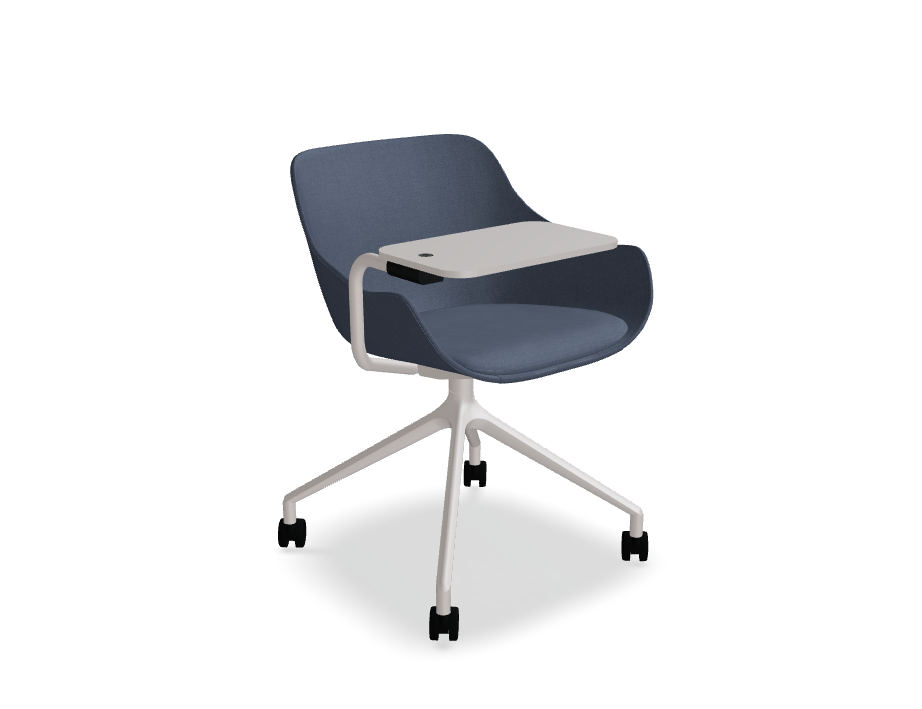 Baltic classic swivel chair aluminum base with wheels for hard surface