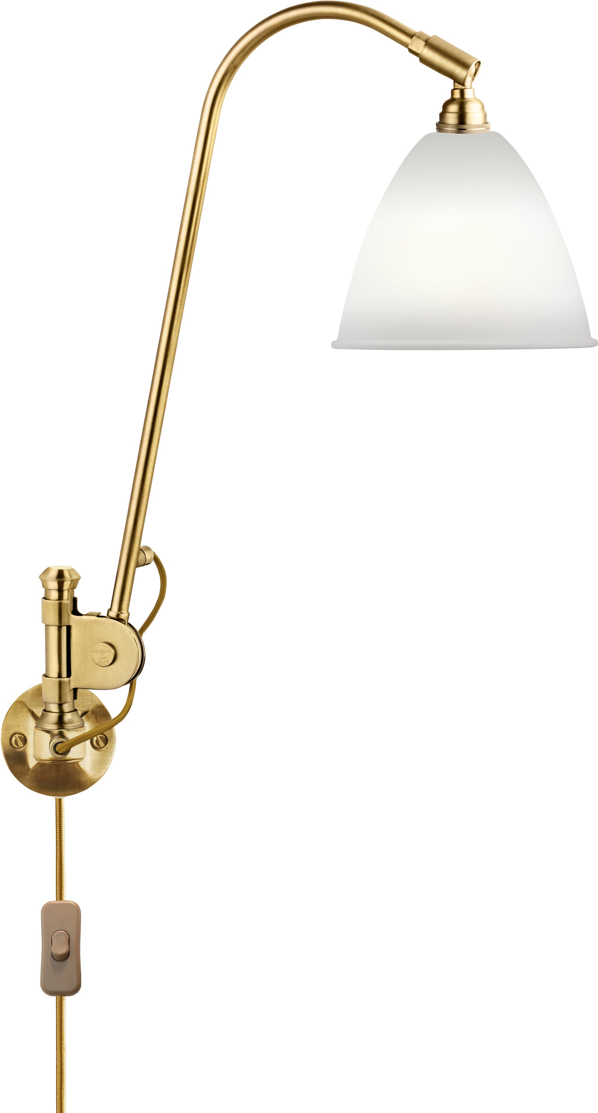 Wandleuchte BESTLITE BL5 Messing mit Porzellan-Schirm
