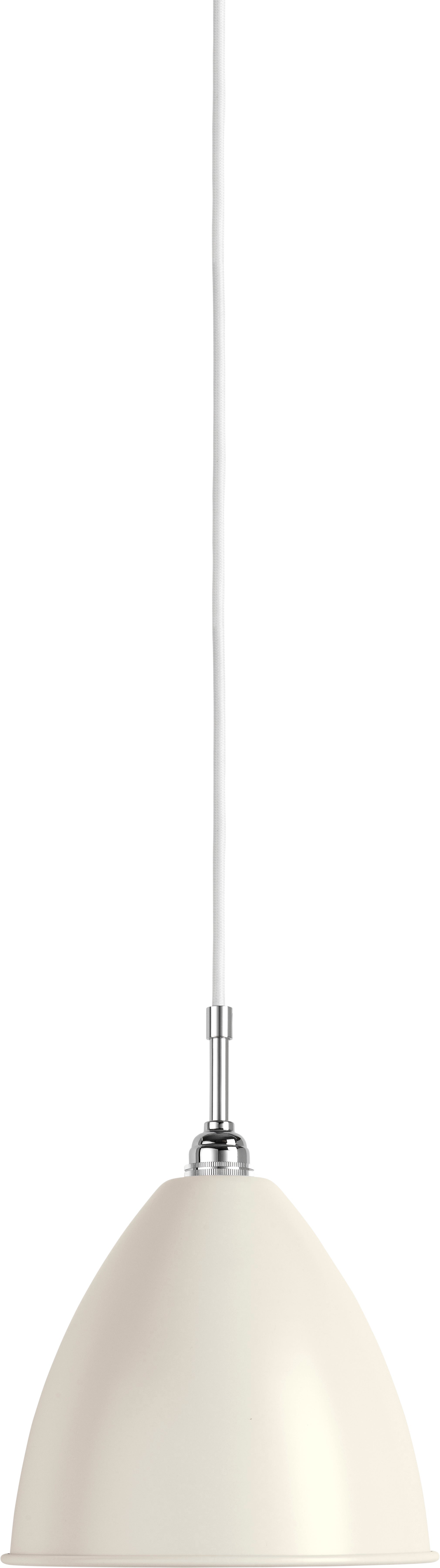BESTLITE BL9 Chrome Pendant Lamp with Cream Shade