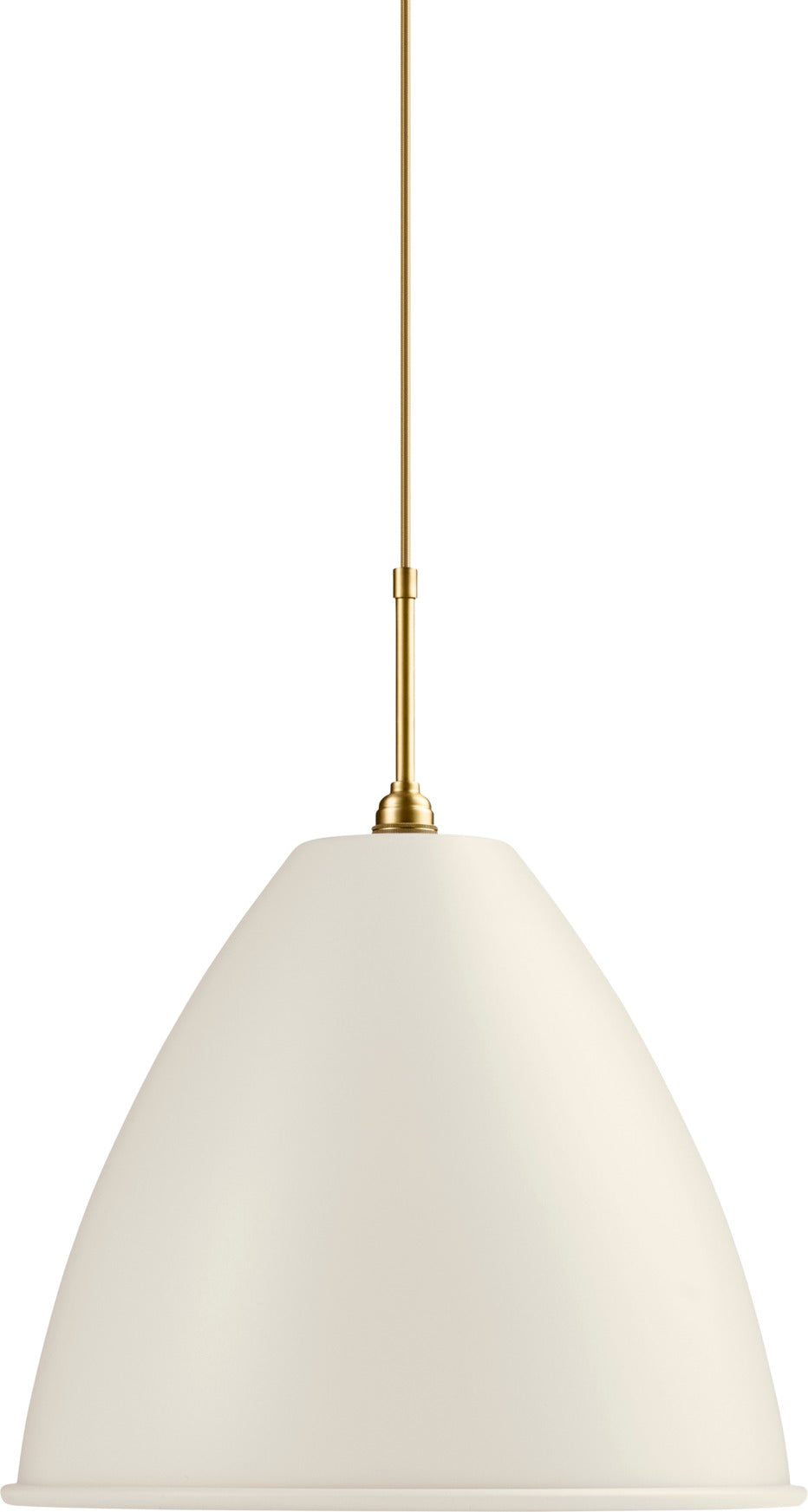 BESTLITE BL9 Brass Pendant Lamp with Cream Shade
