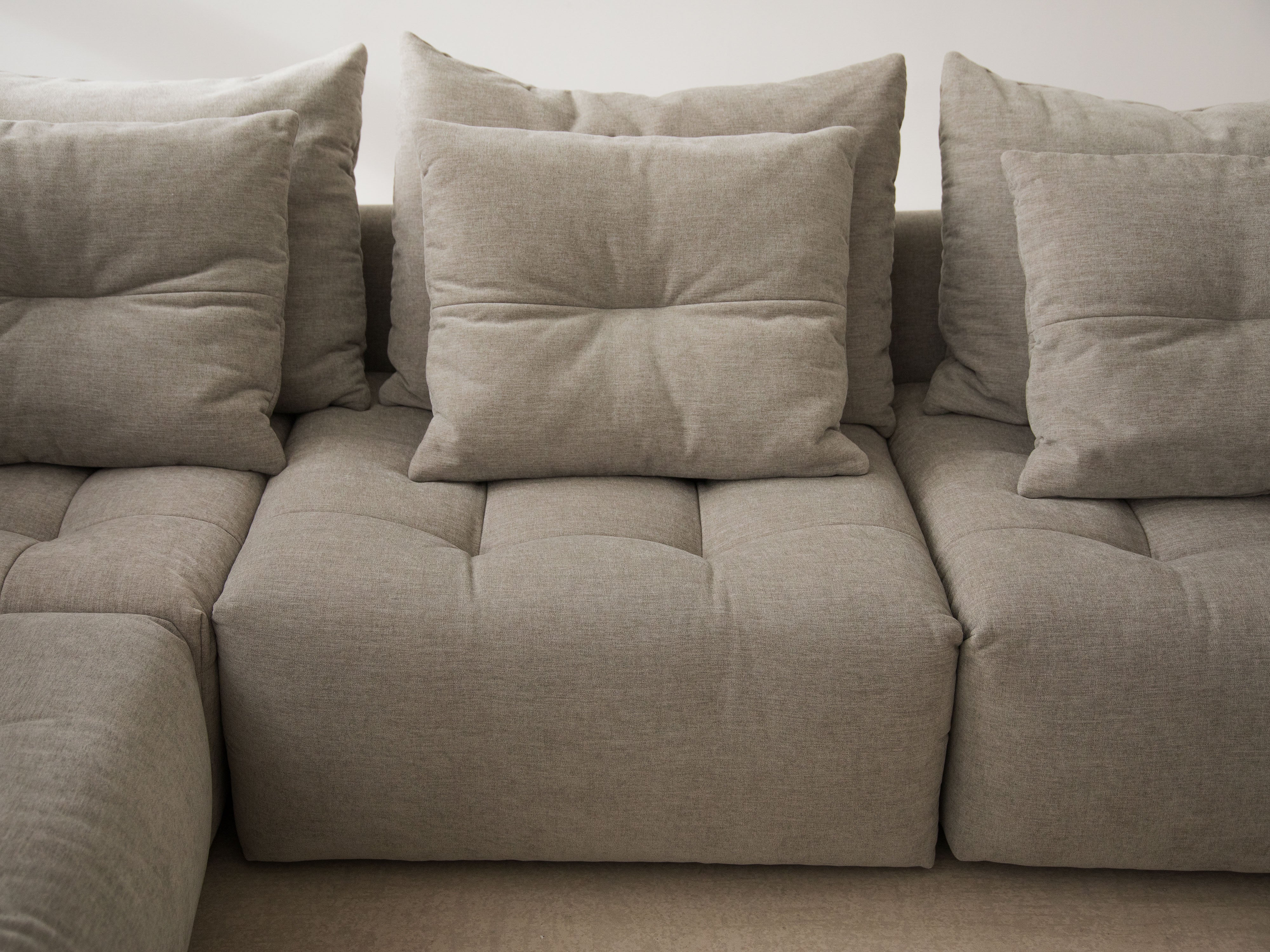 Velvet Modular Right Corner Sofa, "Bloom", 3 Seats, Ecru, 316x216x95
Made in Europe