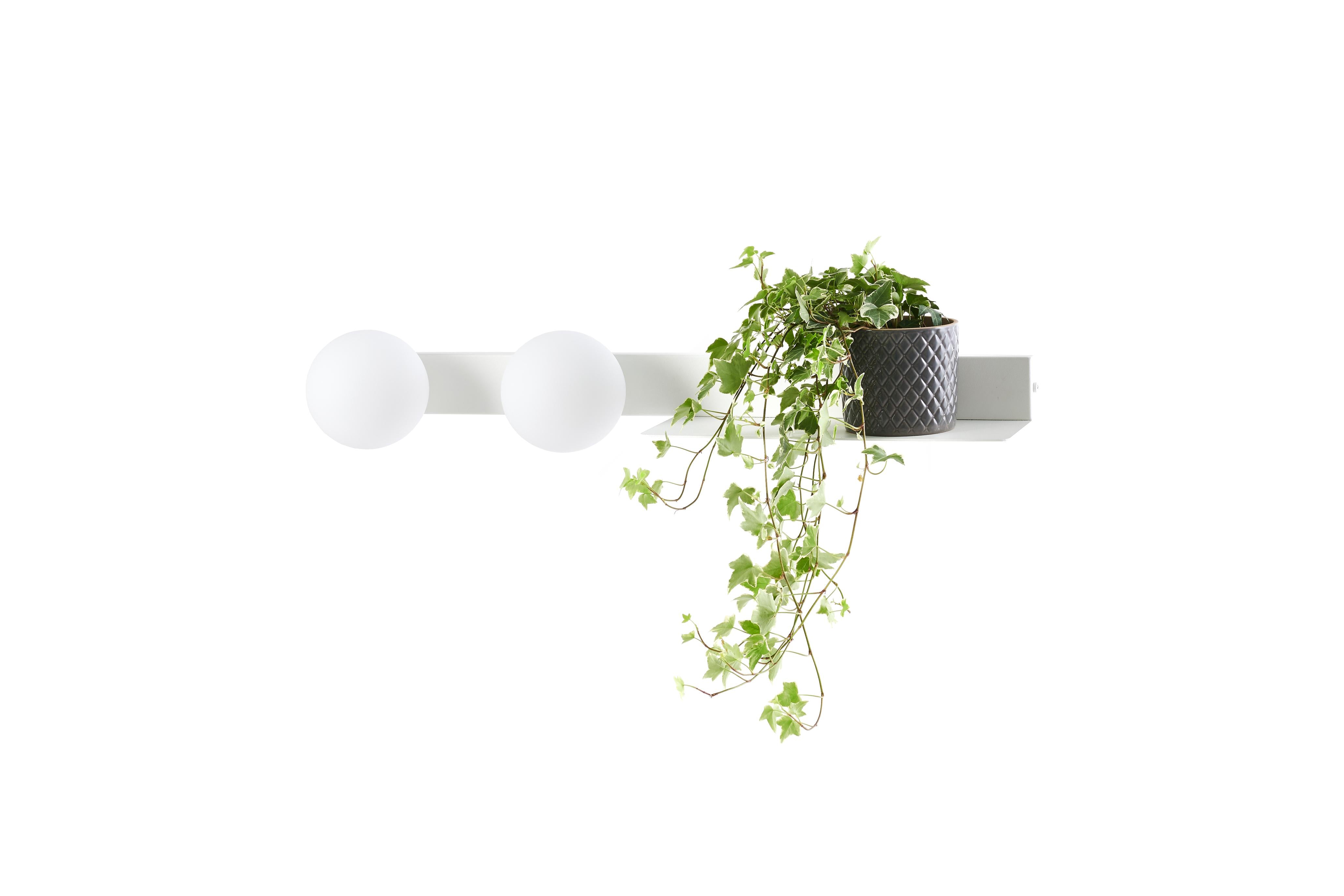 Wall lamp with shelf BOTANICA DECO white