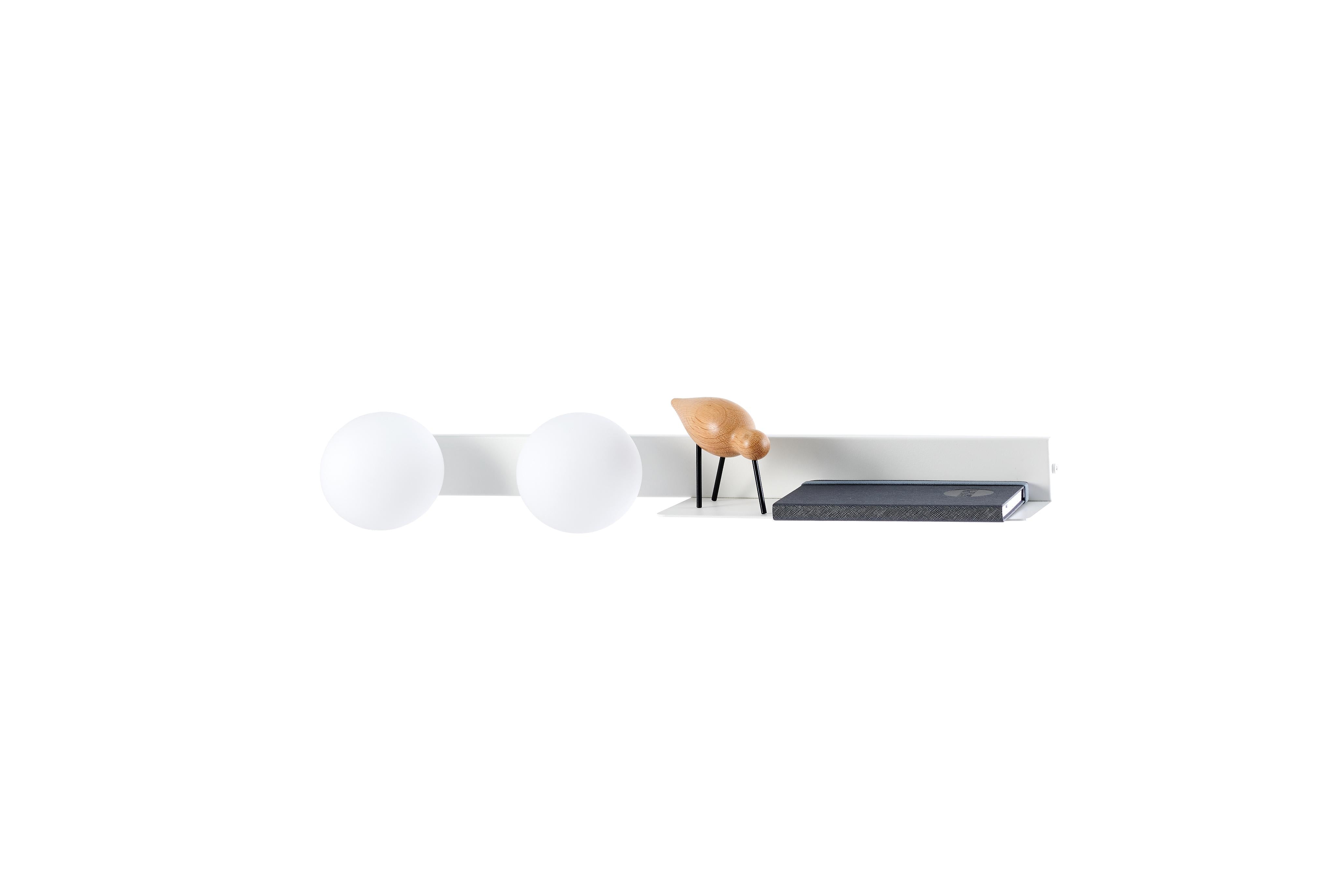 Wall lamp with shelf BOTANICA DECO white