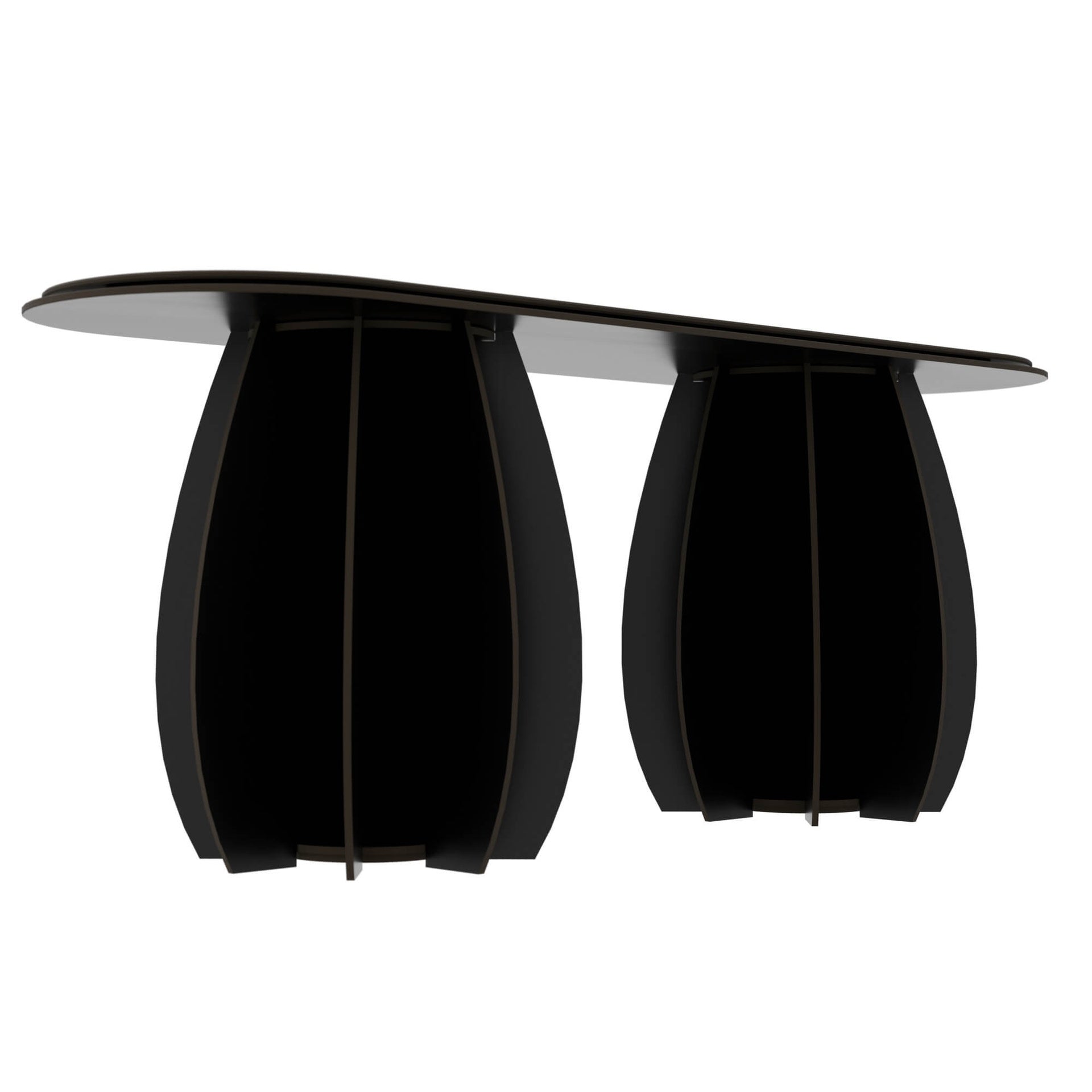 GARDENIA Black Outdoor Bench for Two