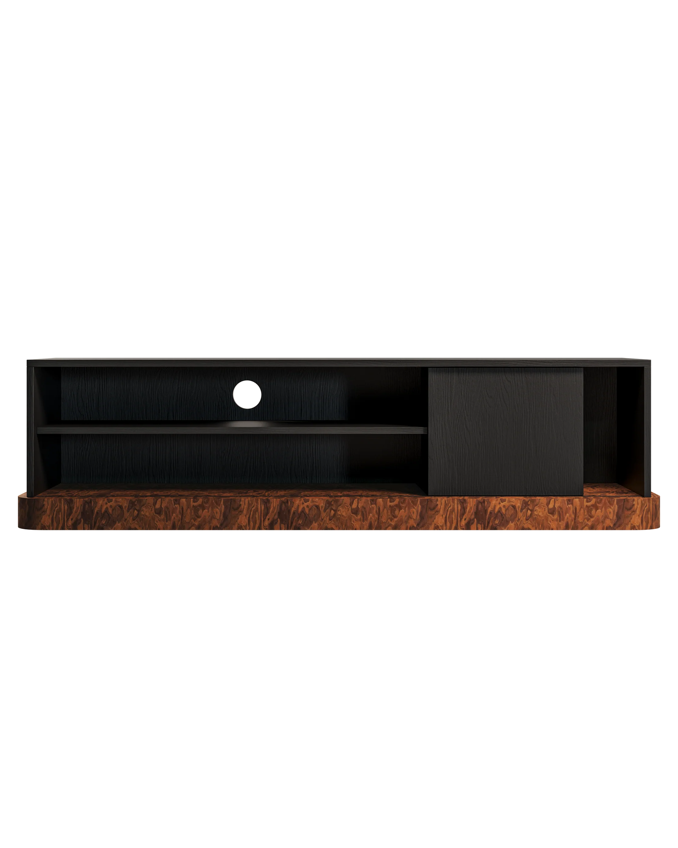 BAS California Burl and Jet Black TV Cabinet