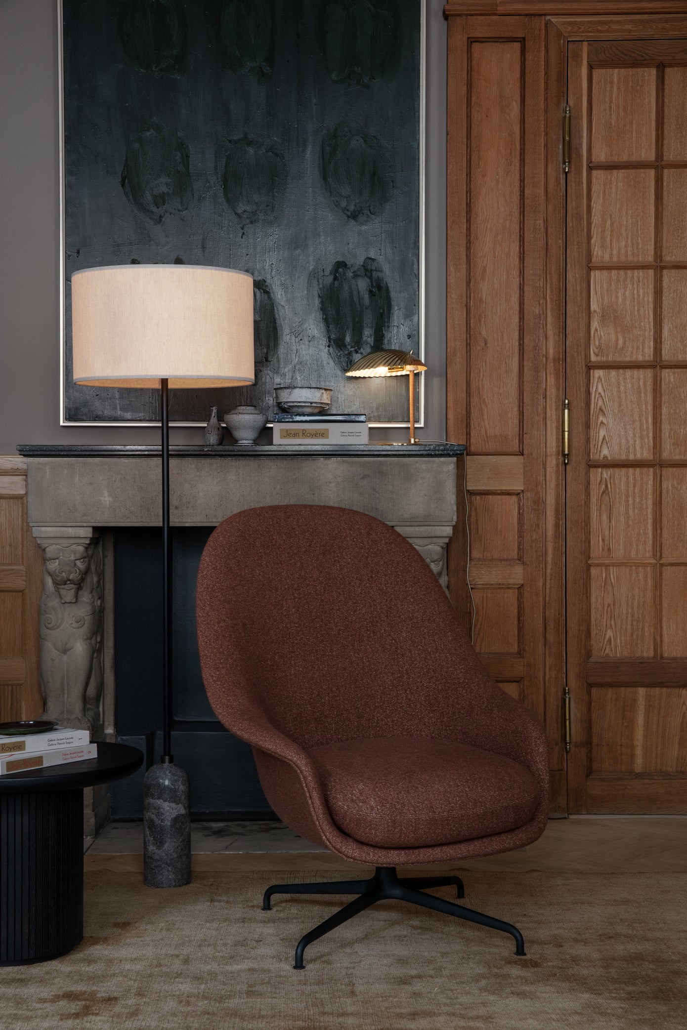 GRAVITY floor lamp white marble