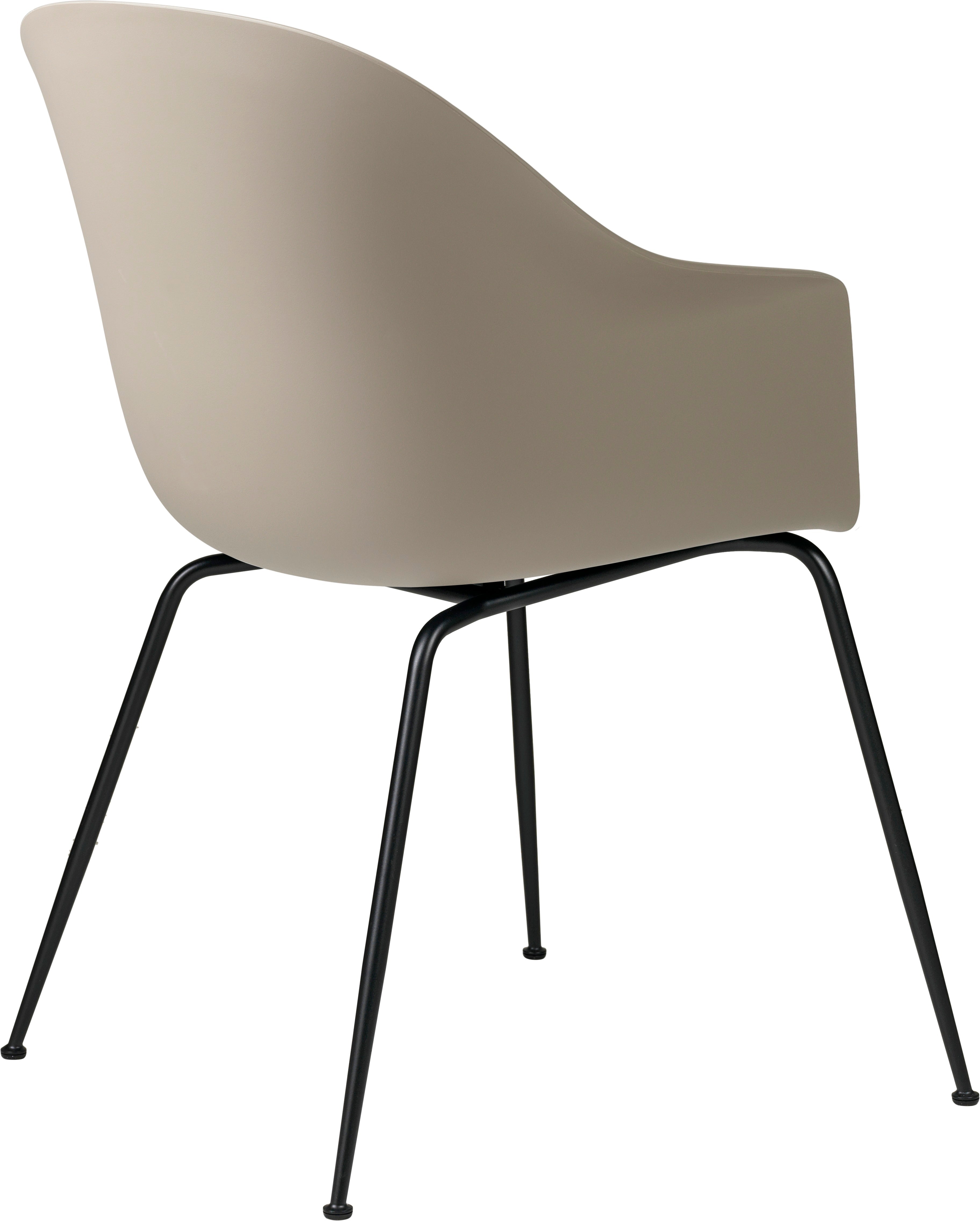 Stuhl BAT beige mit schwarzem Gestell