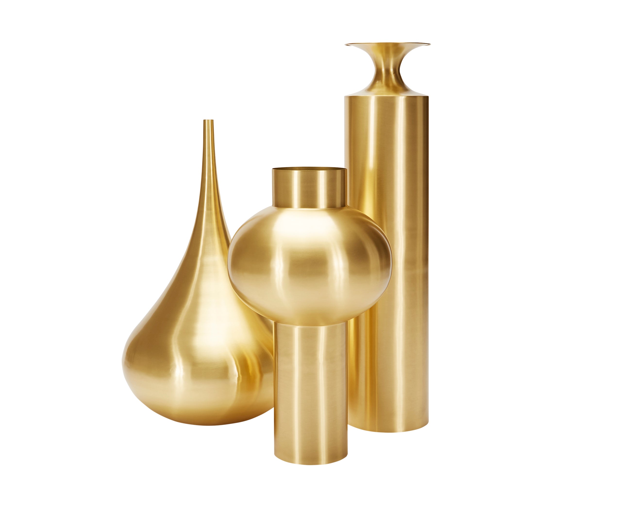 Beat brass vase