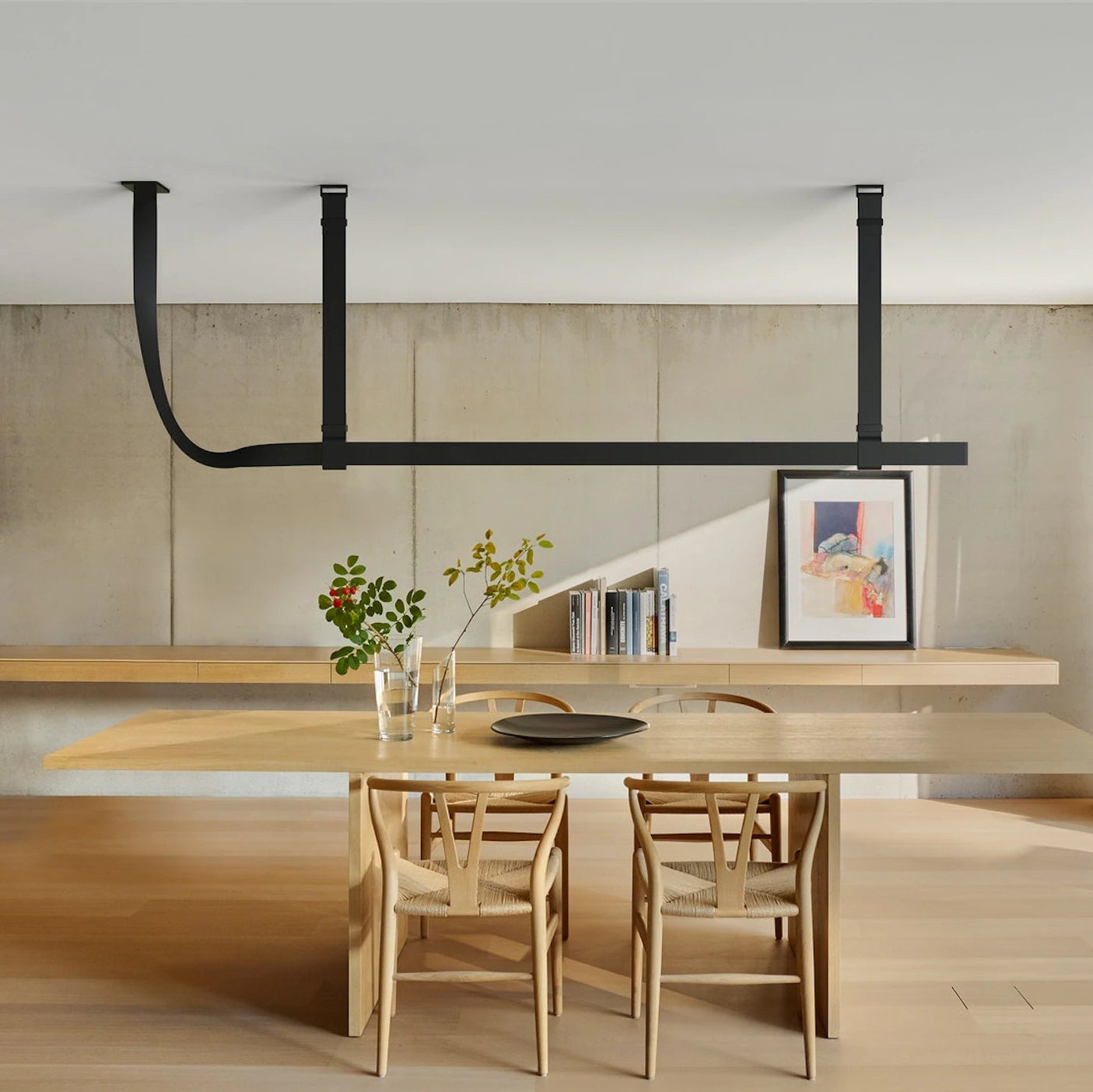 Pendelleuchte BELT schwarze Leder