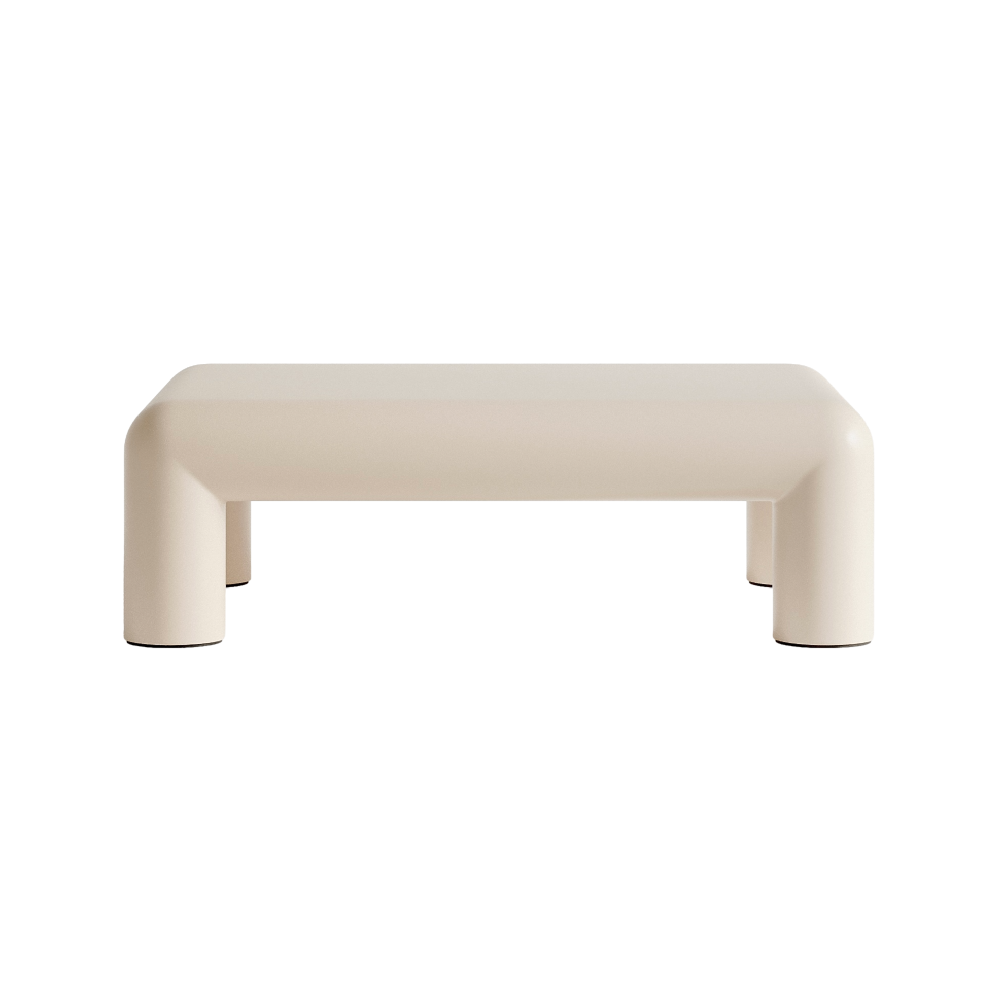 Rectangular coffee table CUBIO light beige