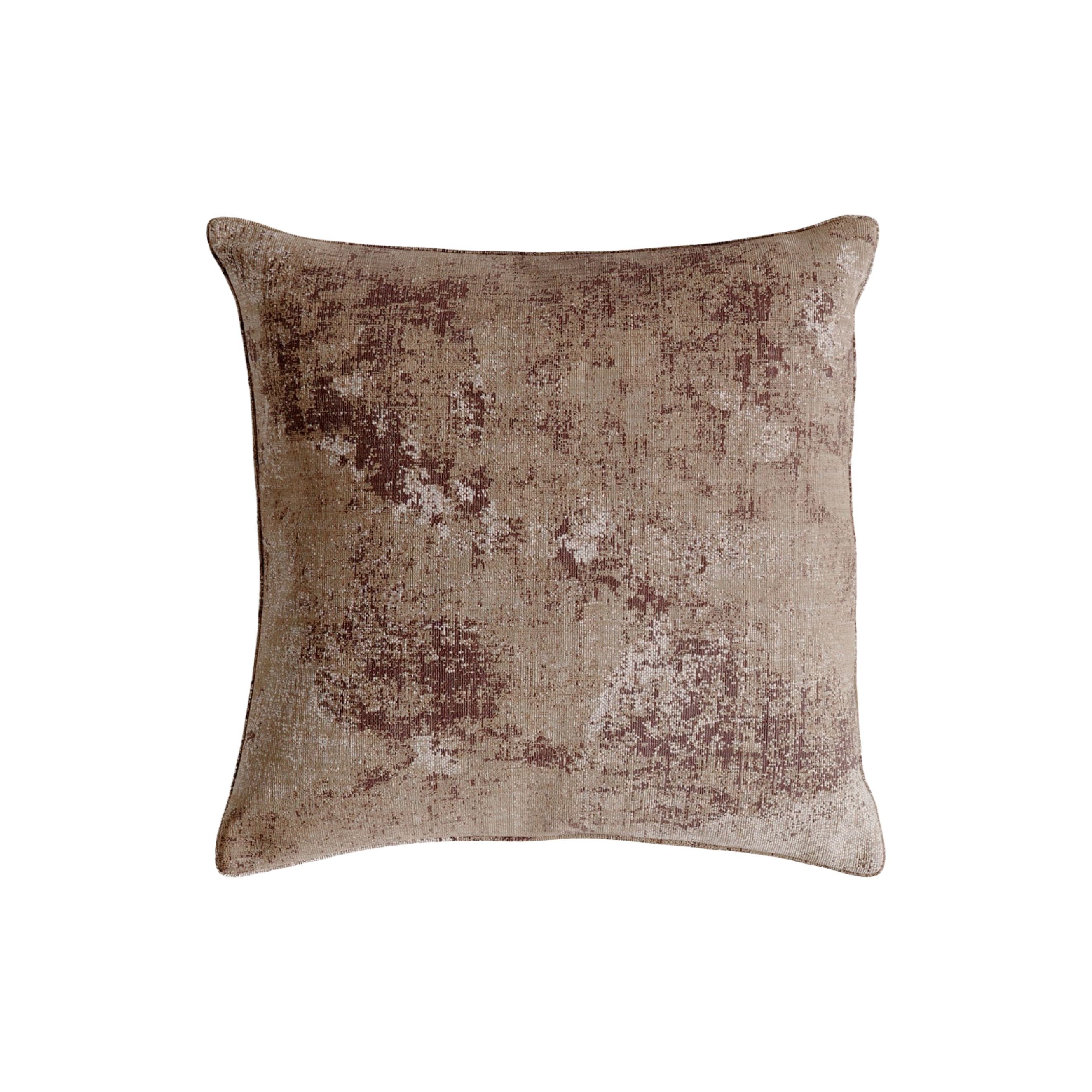 Kissen PIPED dunkelbeige mit braunem