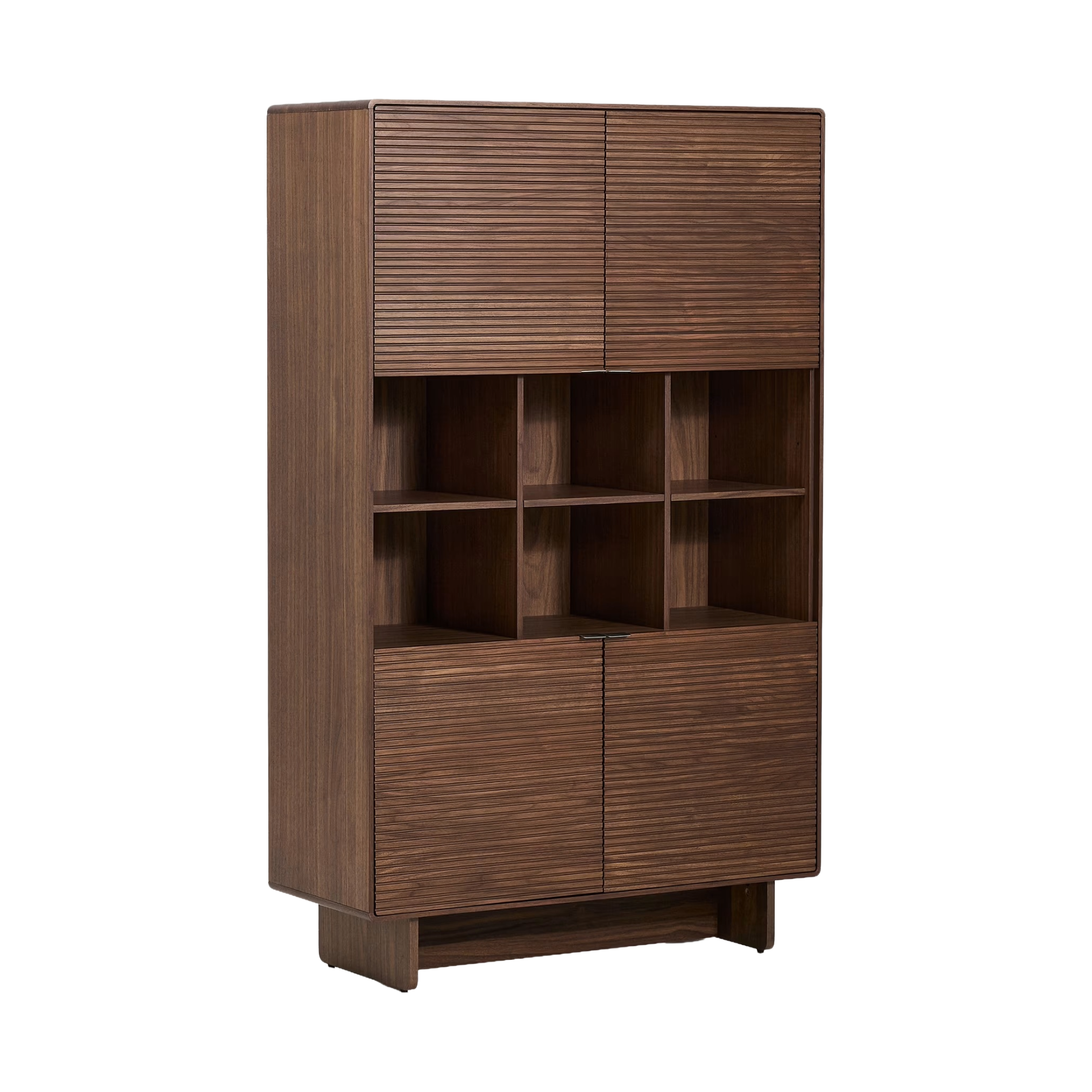 Vitrine NORLEN dunkelbraunes Nussfurnier