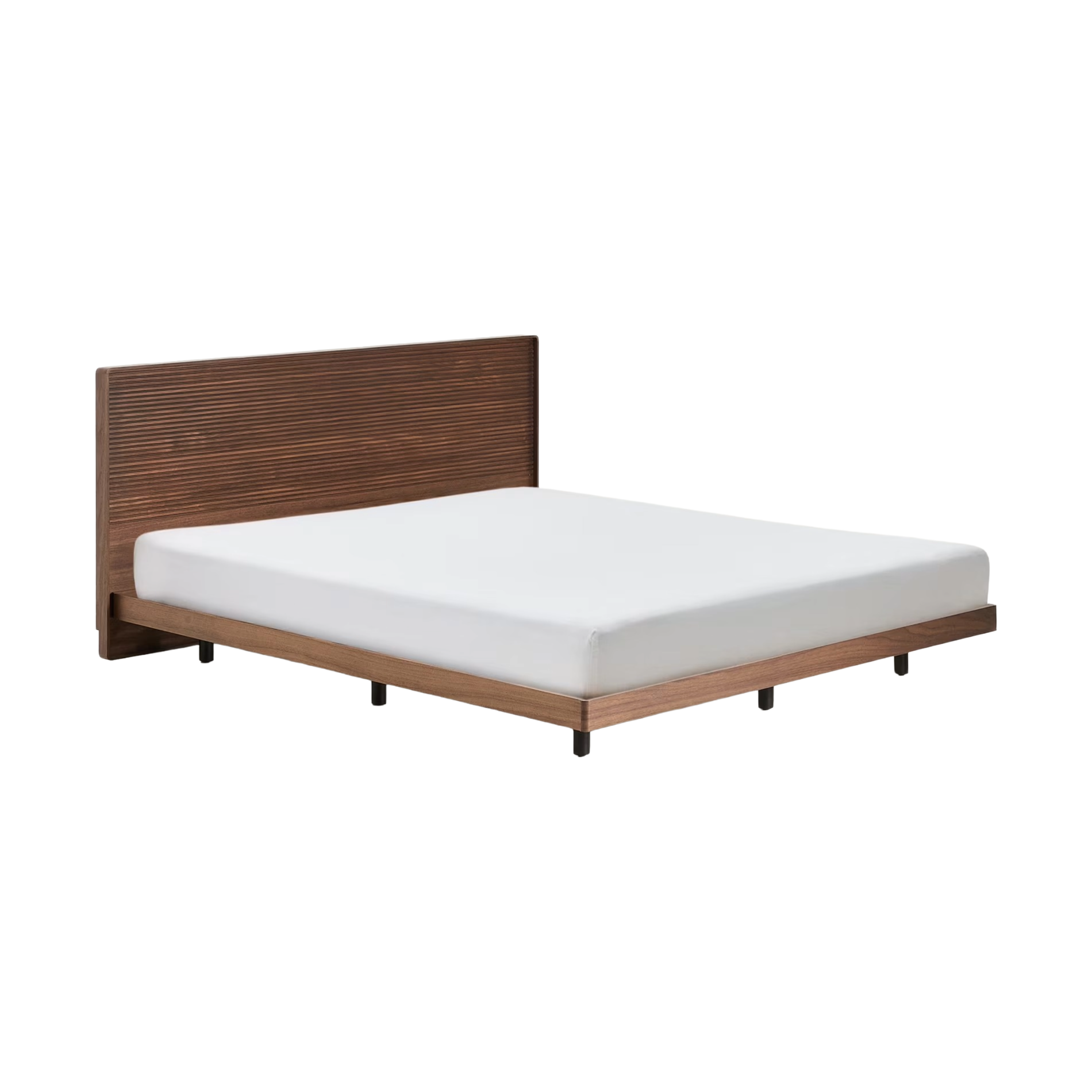 Bett NORLEN dunkelbraun Nussfurnier