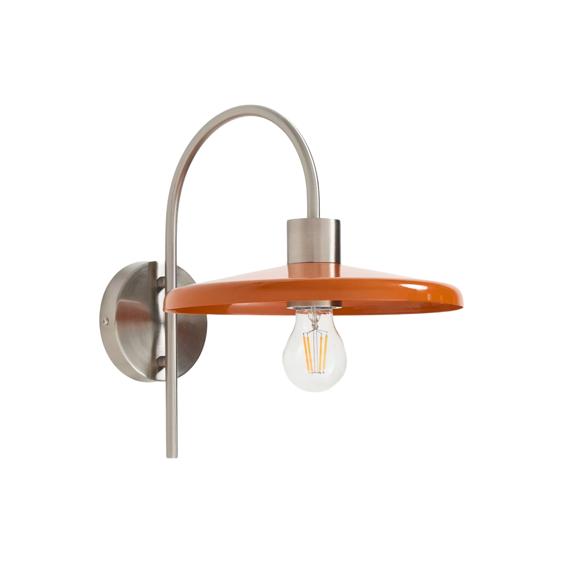Wandleuchte NUVIRA orange mit Silber