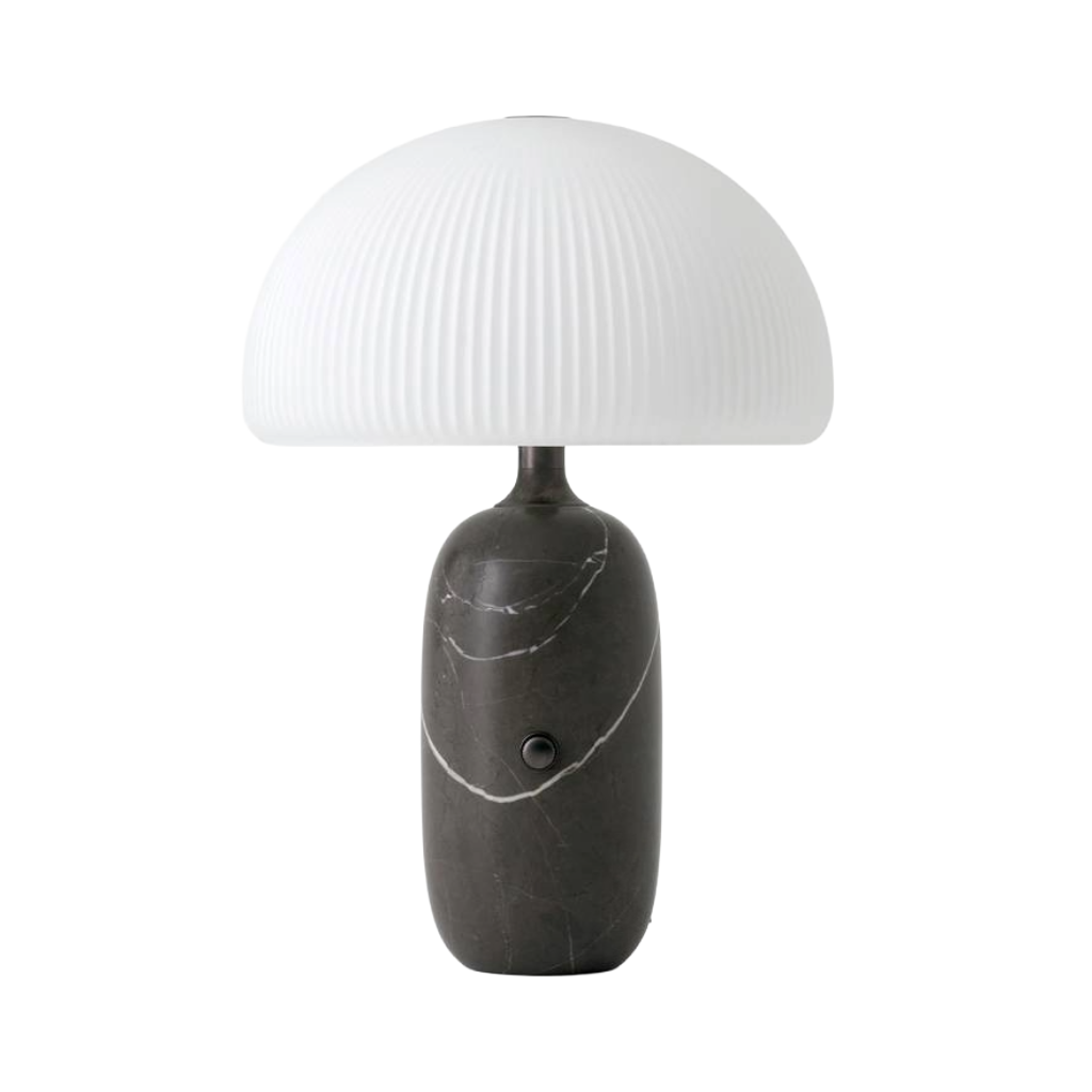 Sculpture Table Lamp in Gray Marble
