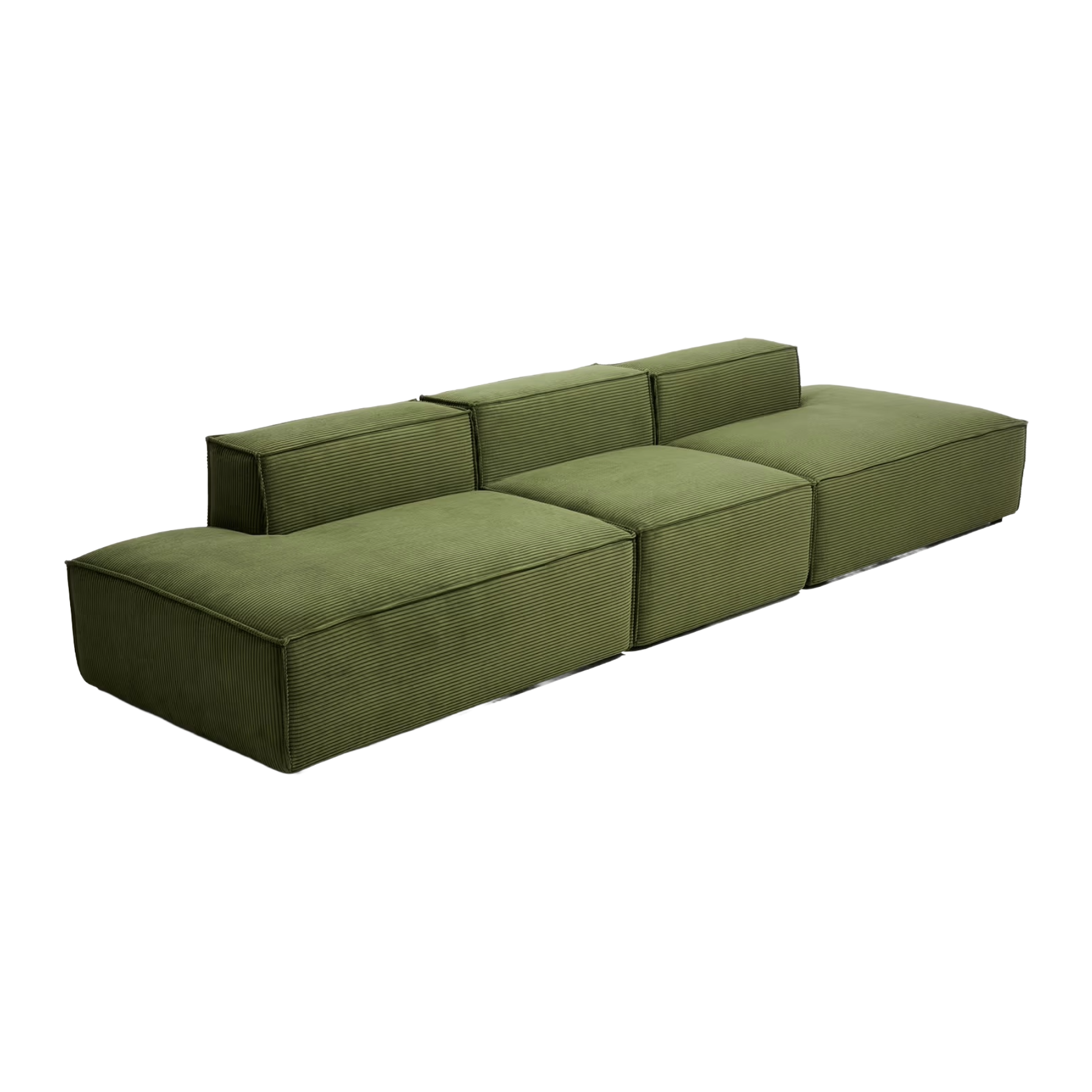 Sofa 4-osobowa BLOK zielony sztruks