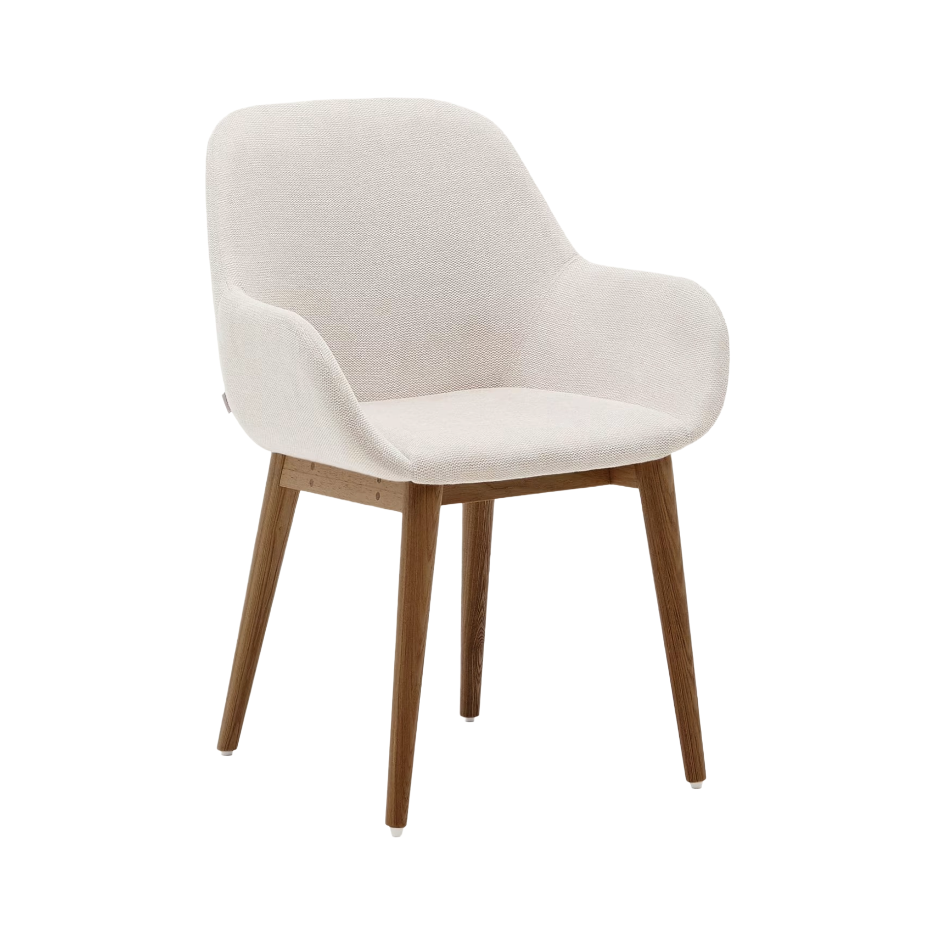 KONNA Chair in Beige Chenille with Dark Ash Base