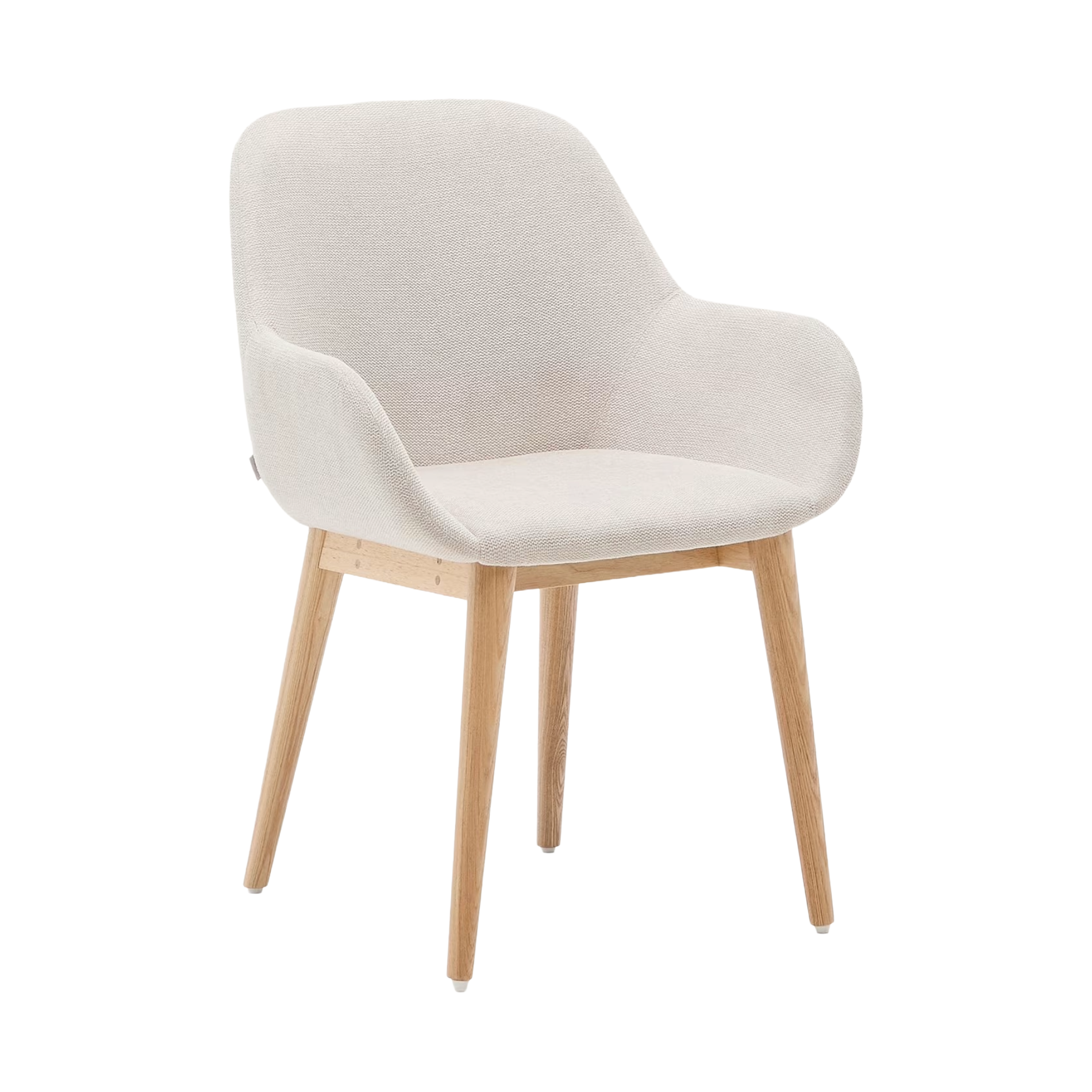 KONNA Chair in Beige Chenille with Ash Base