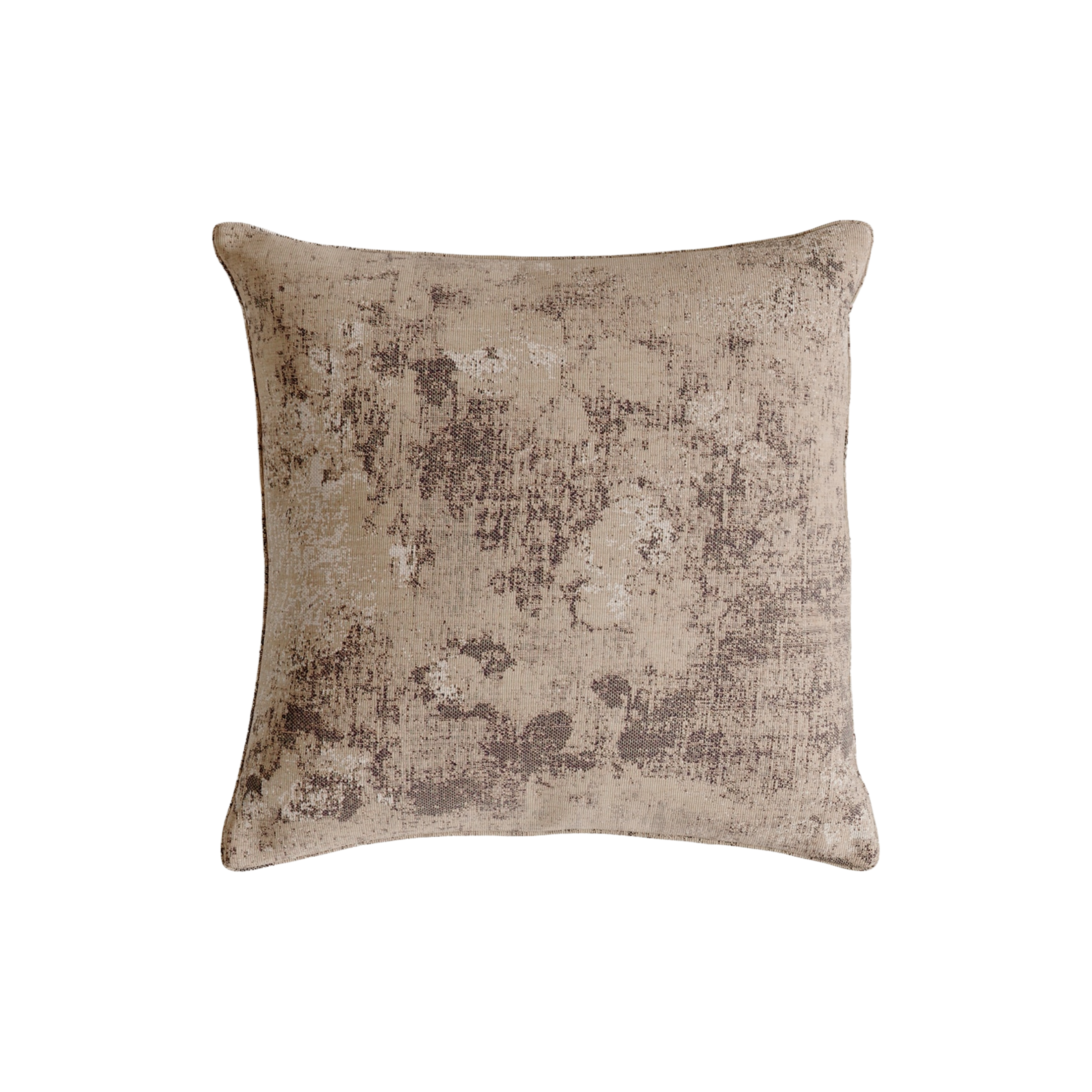 PIPED Kissen beige mit braunem