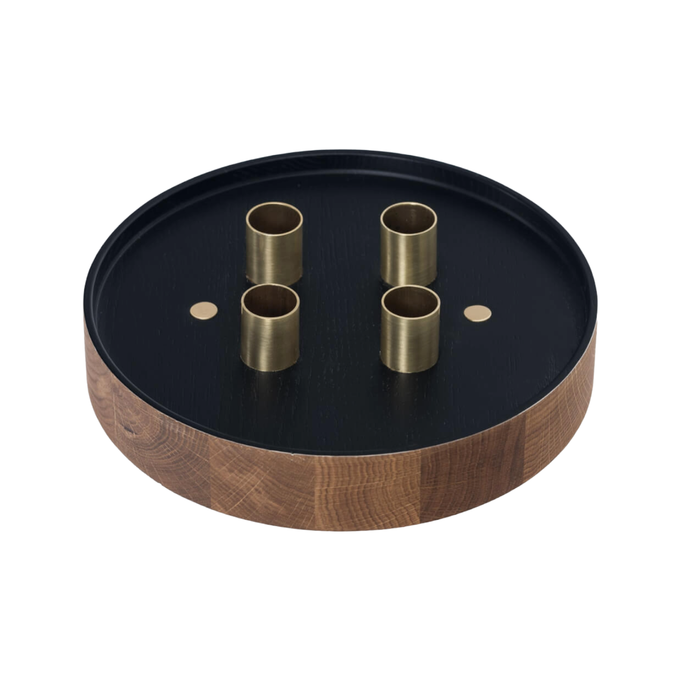ENLIGHTENMENT Candle Holder 4 black with brass