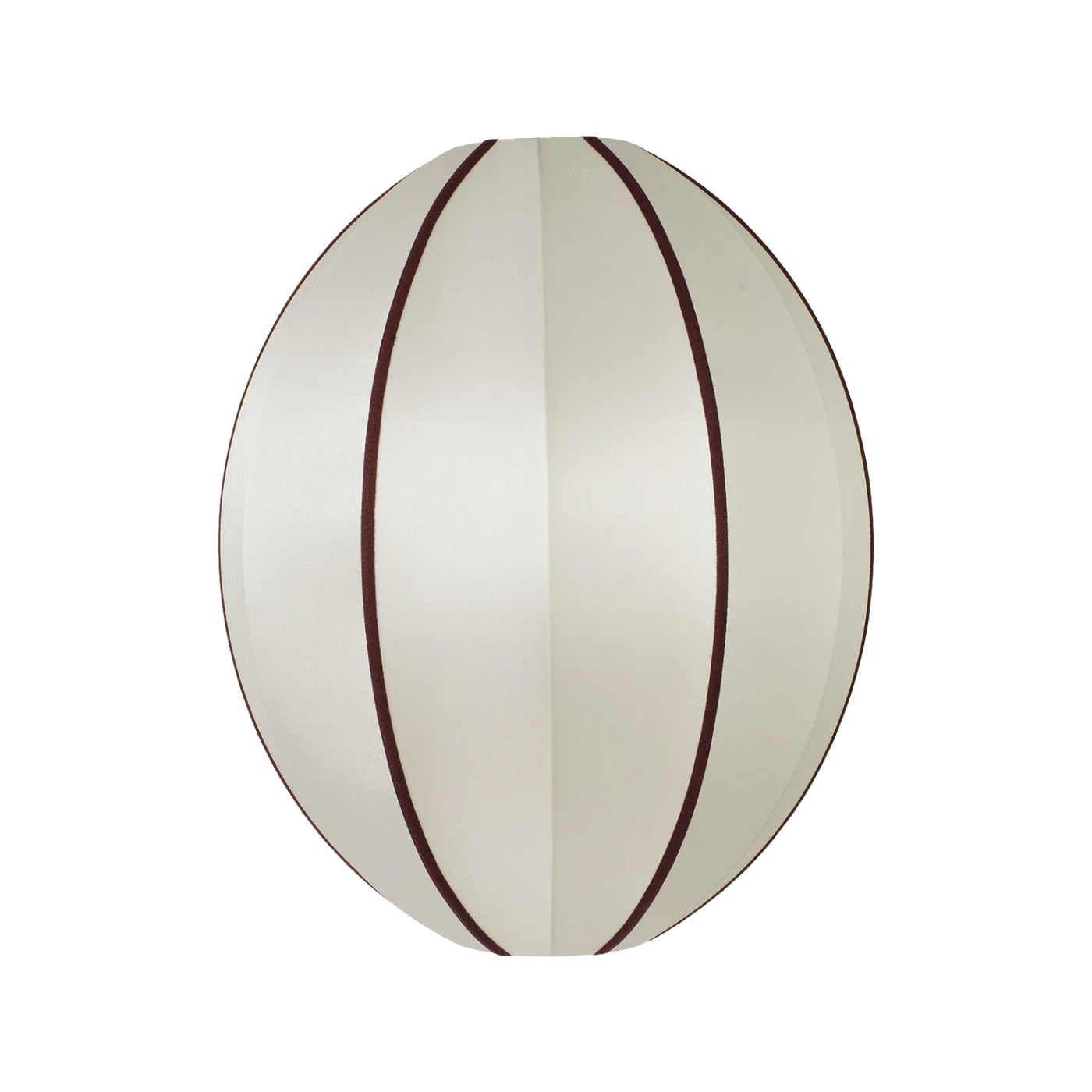 Oval lampshade broken white with burgundy