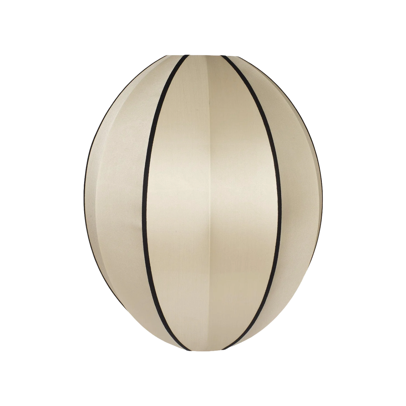 Beige OVAL lampshade with black