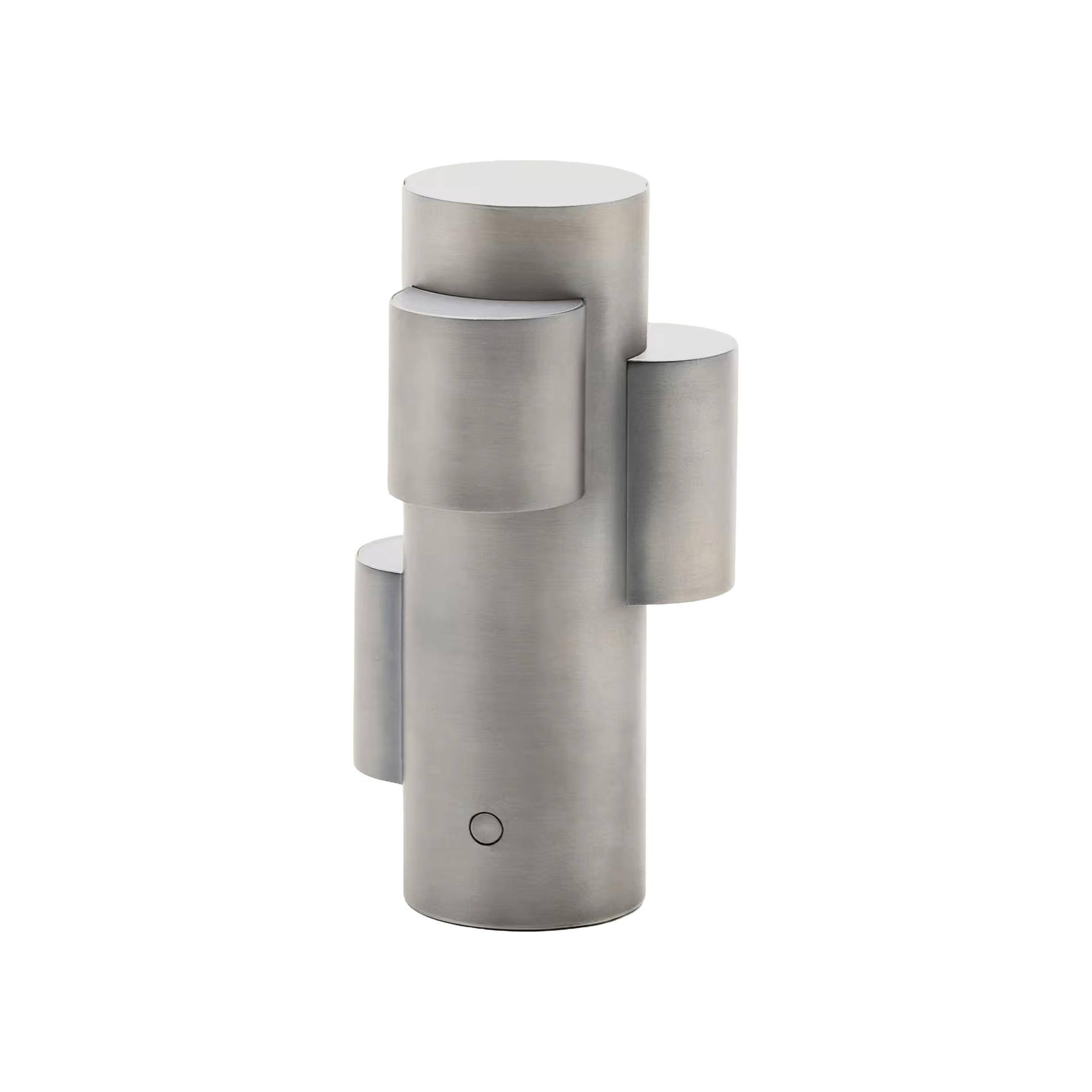 Tragbare Lampe ADRINA hellgrau gebürstetes Metall
