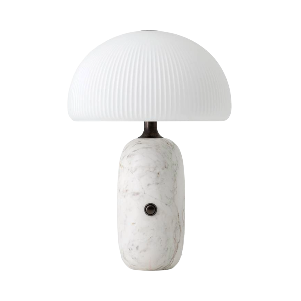 Sculpture Table Lamp White Marble