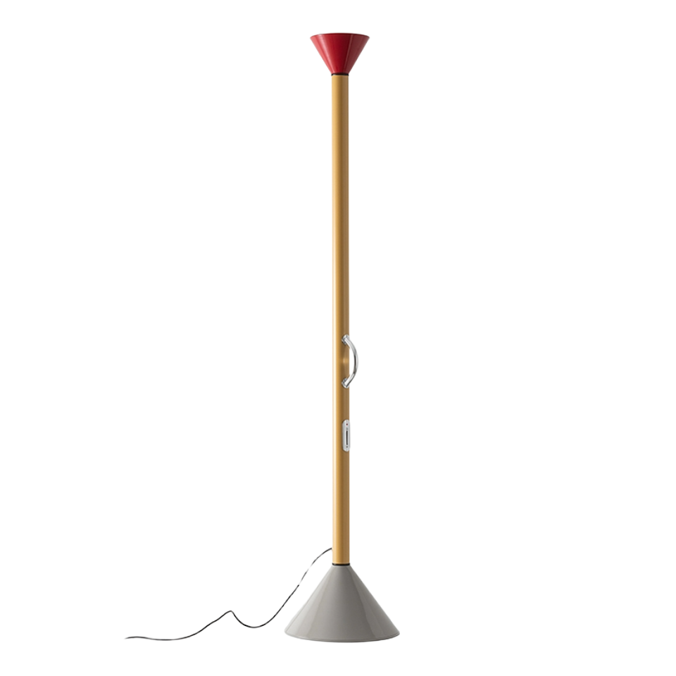CALLIMACO Floor Lamp yellow with red and gray
