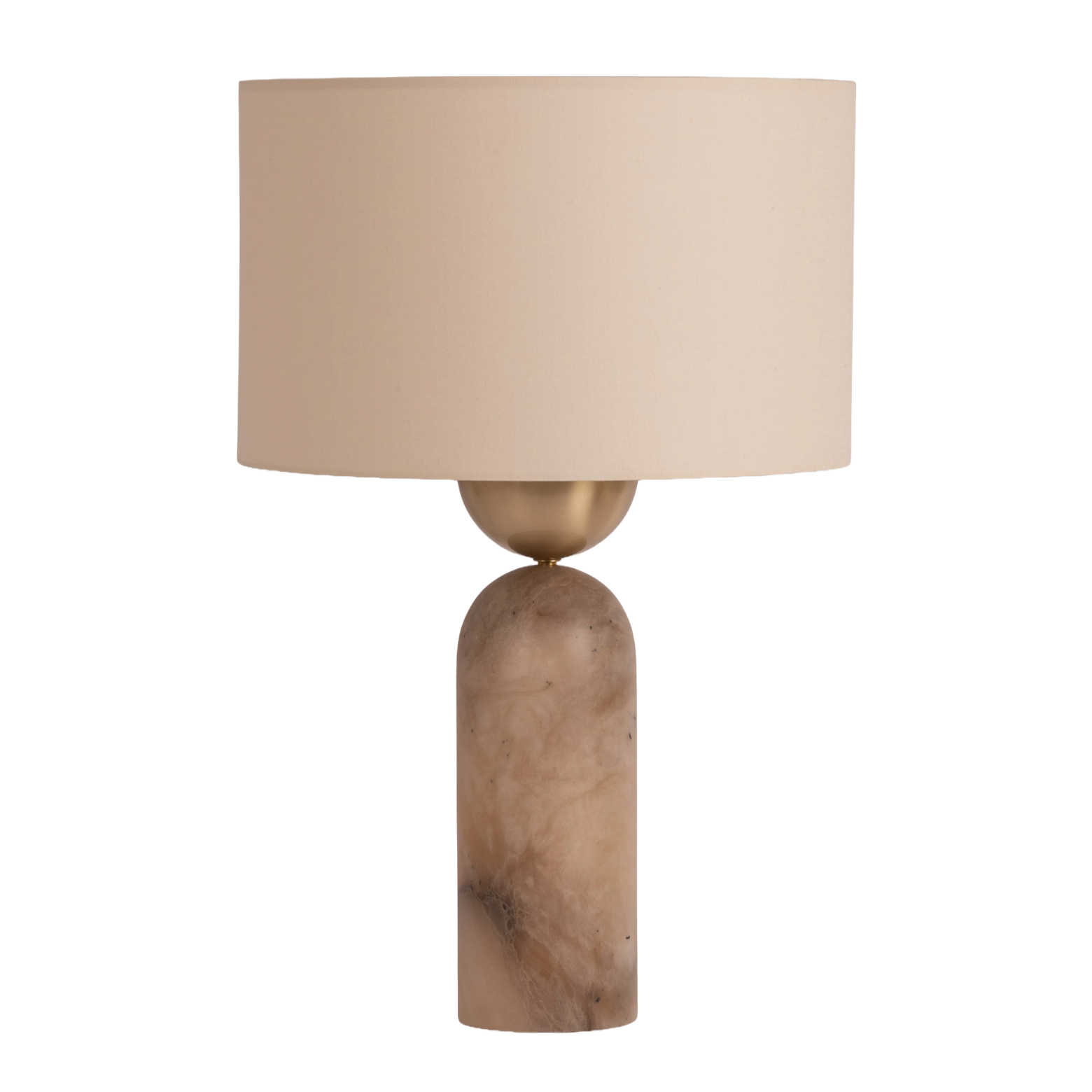 PEONA Table Lamp Dark Beige Alabaster
