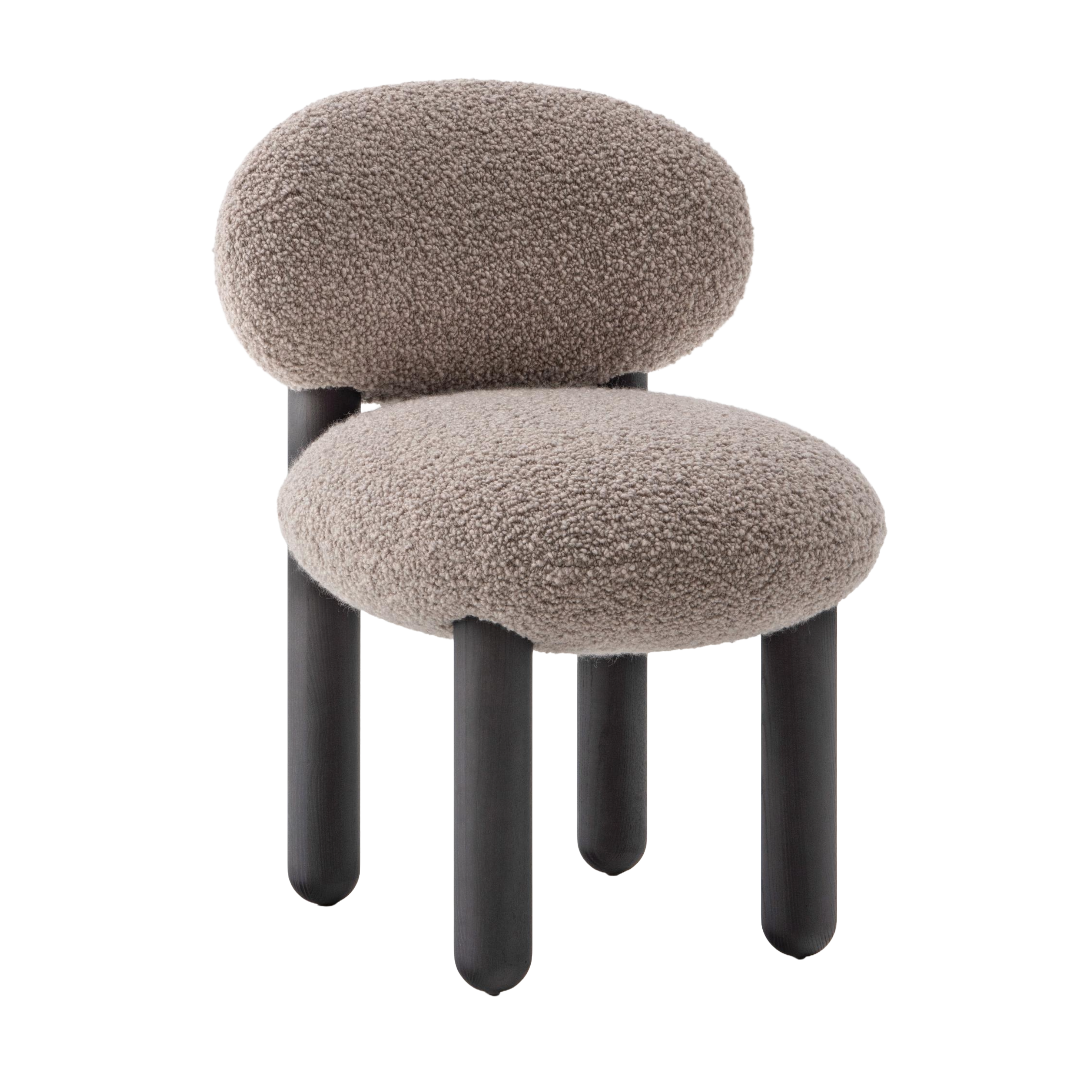 FLOCK CS2 upholstered chair with wooden base