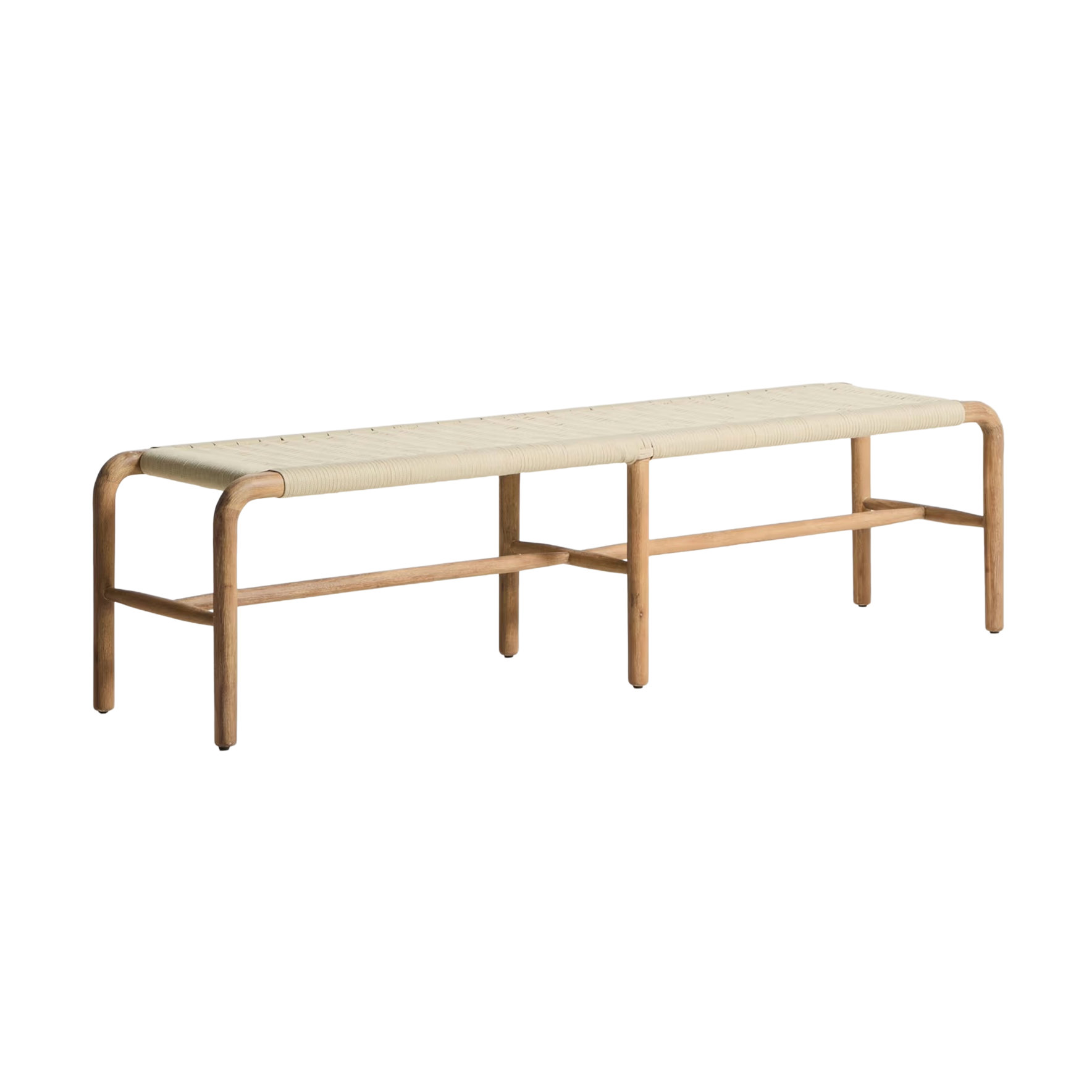 ALIPA Outdoor Bench Beige with Acacia Wood