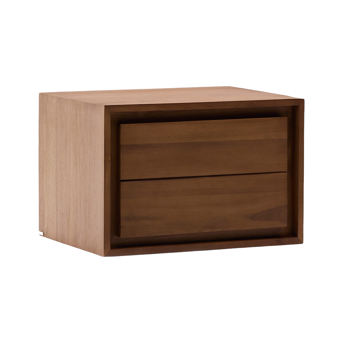 KENTA Wall-Mounted Bathroom Cabinet Dark Teak Wood