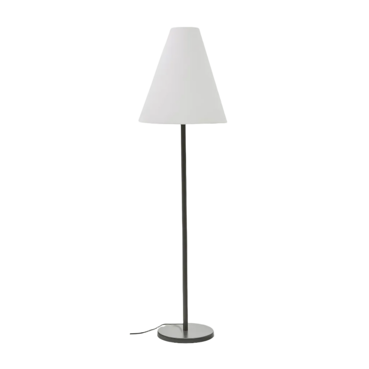 Navat Floor Lamp in Broken White with Gray-Green Base