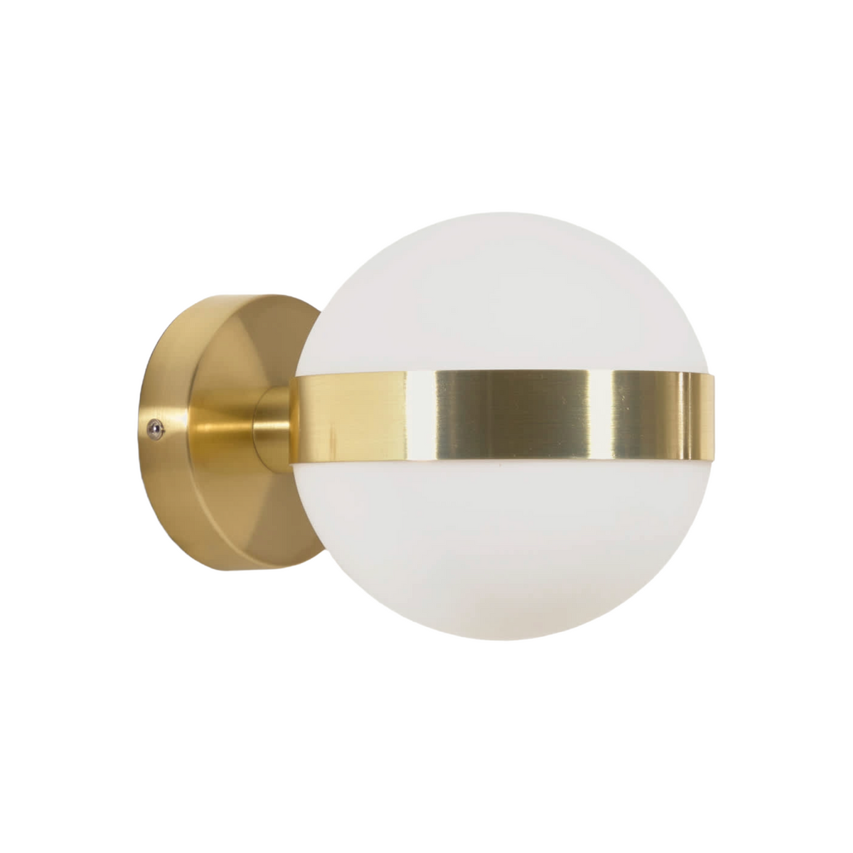 Anasol Wall Light with Milk Glass and Gold Finish