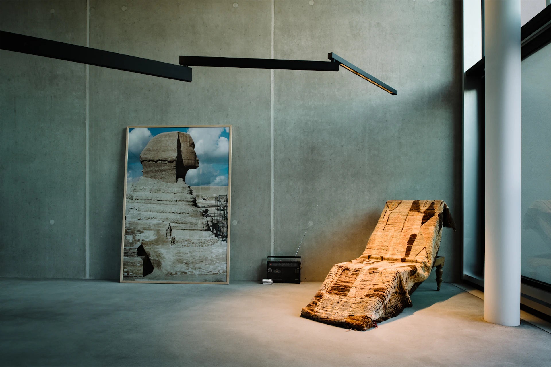 Wandleuchte mit Arm BLACK FLAG PRO schwarz