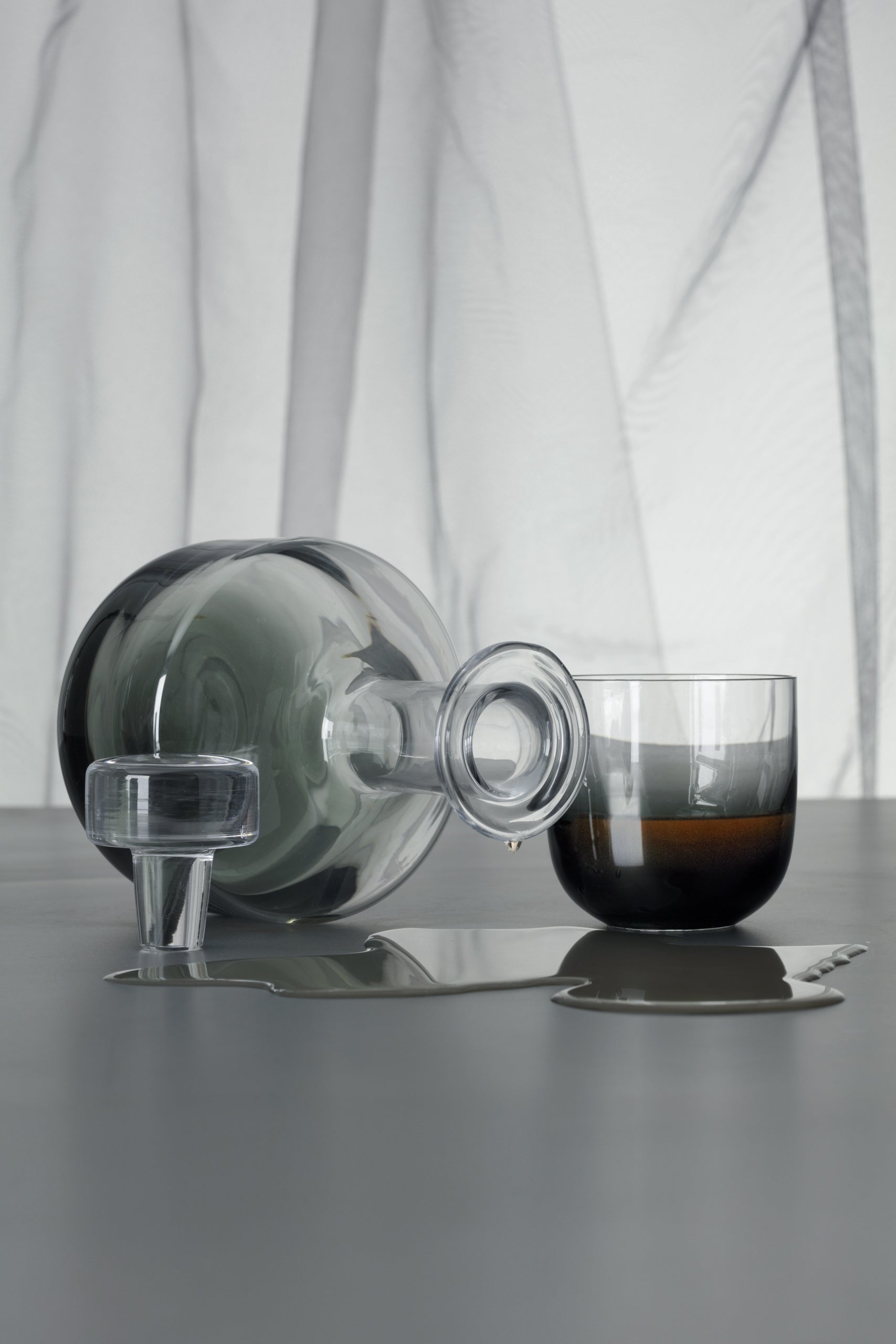 Karaffe Tank schwarzes aufblasbares Glas