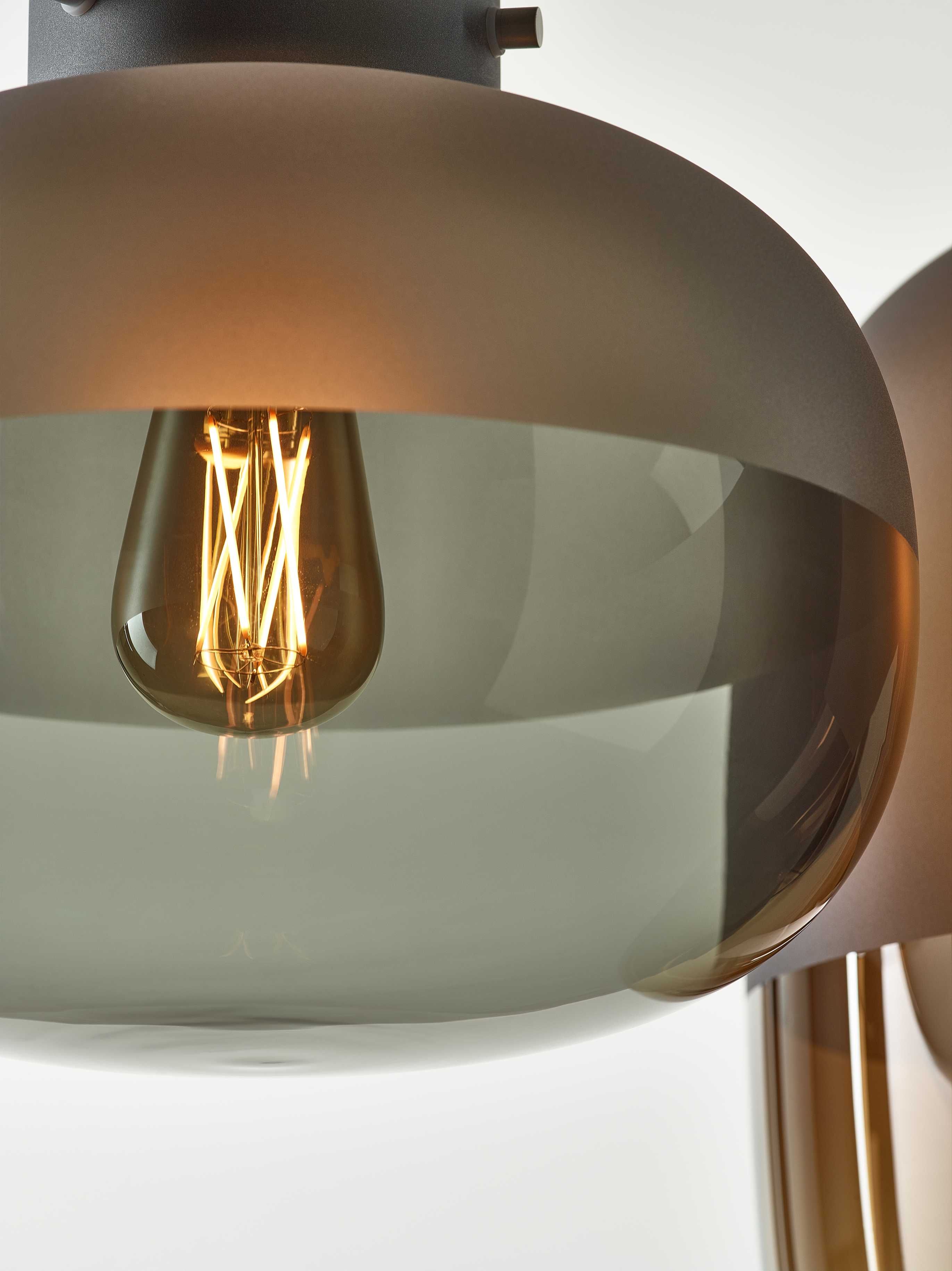 Hängende Lampe AWA Medium aufblasbares Glas