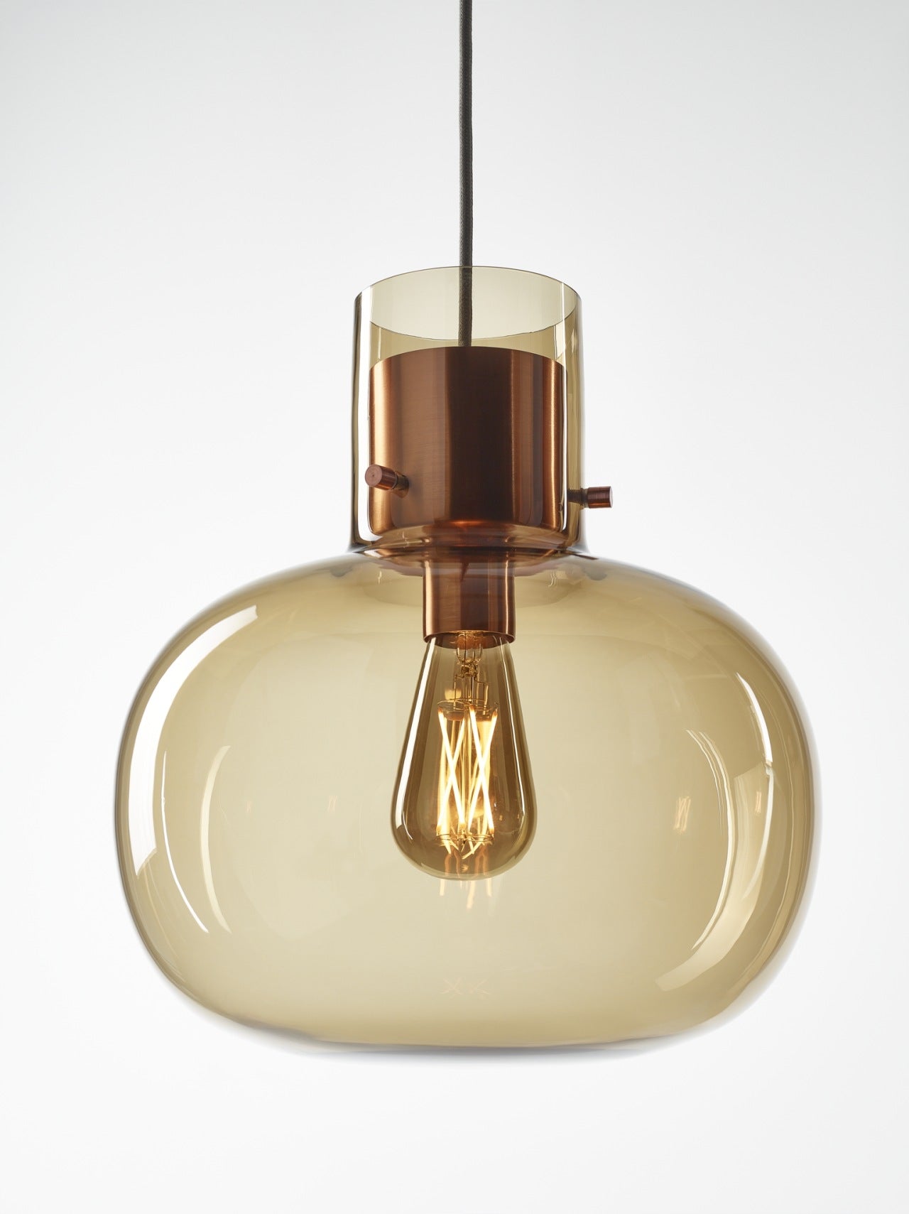 Hängende Lampe AWA Medium aufblasbares Glas