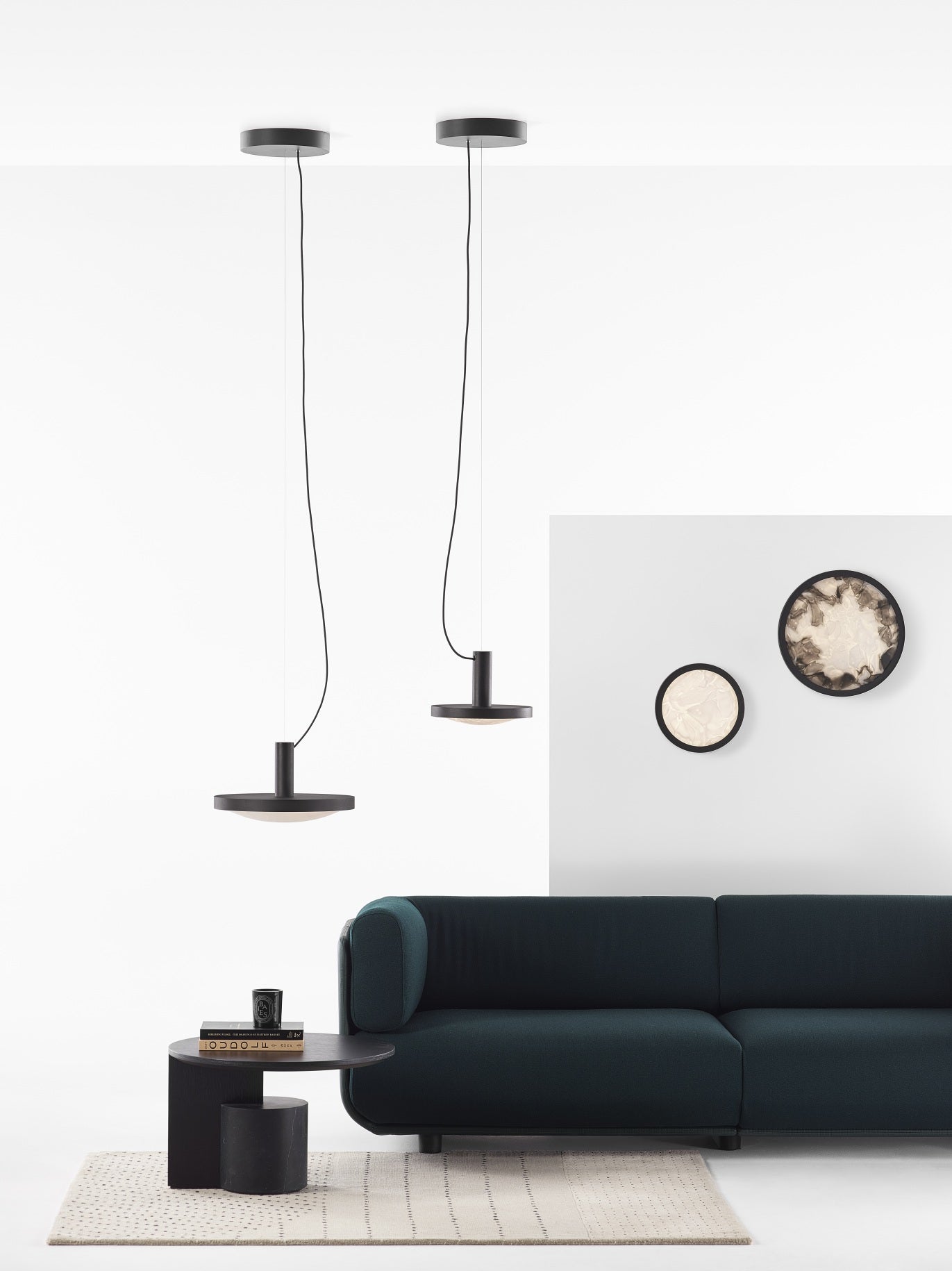 Wandlampe konvexe Glasbrokisglas