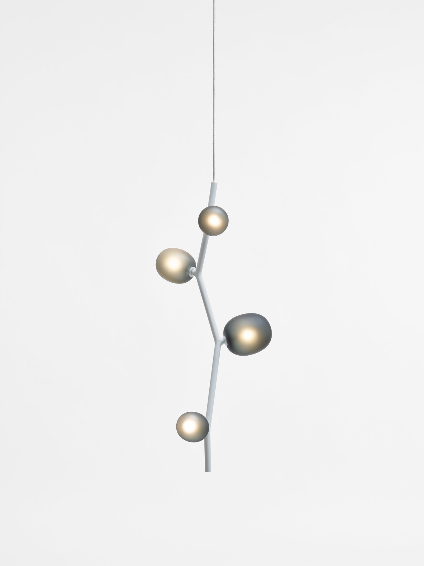 Efeu -Hanglampe - vertikales Mattglas