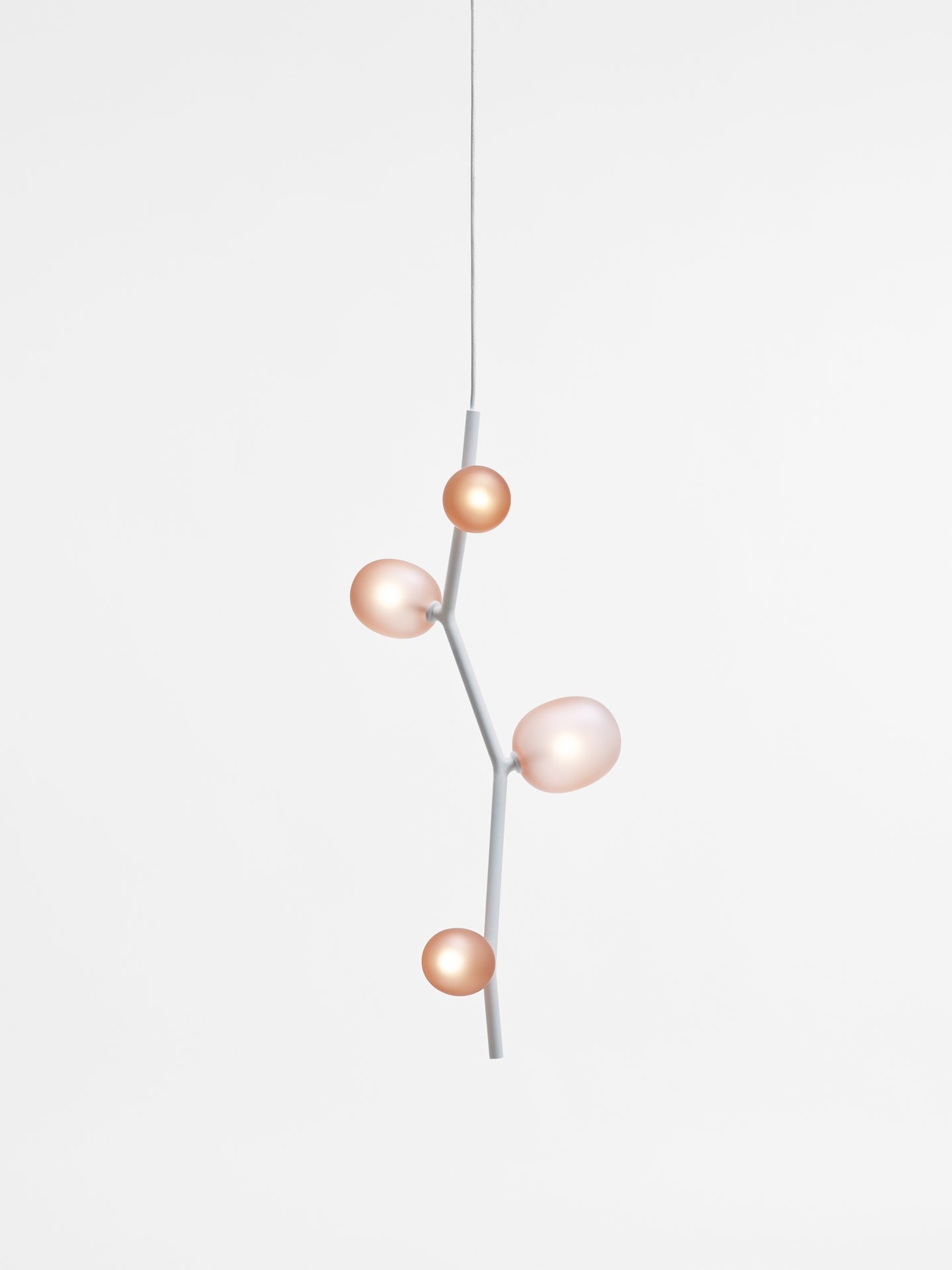 Efeu -Hanglampe - vertikales Mattglas